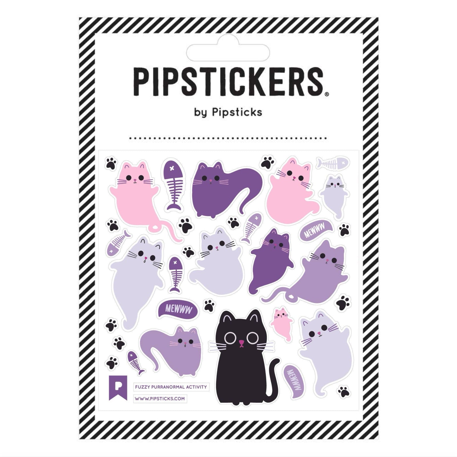 Fuzzy Purranormal Activity Stickers - bubblegum market