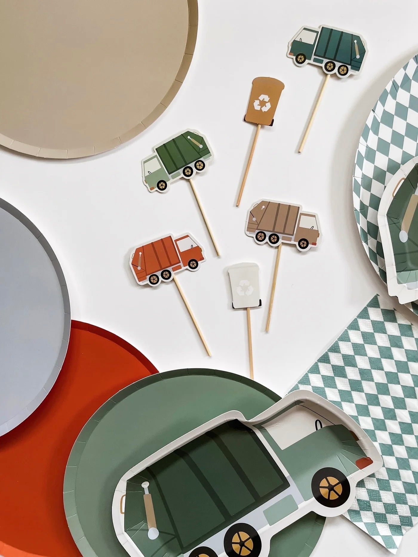 Garbage Truck Cupcake Toppers - bubblegum market