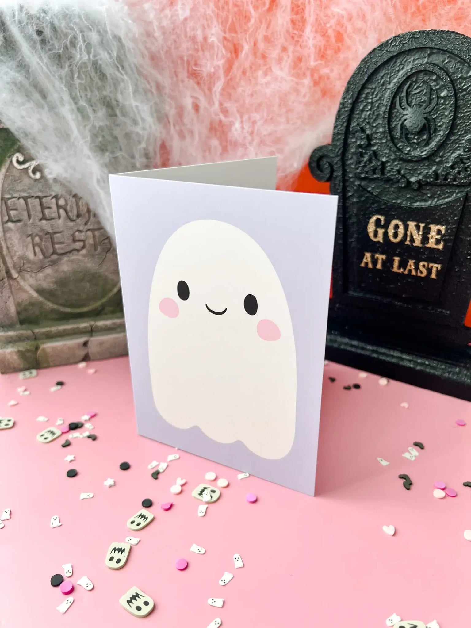 Ghost Halloween Greeting Card - bubblegum market