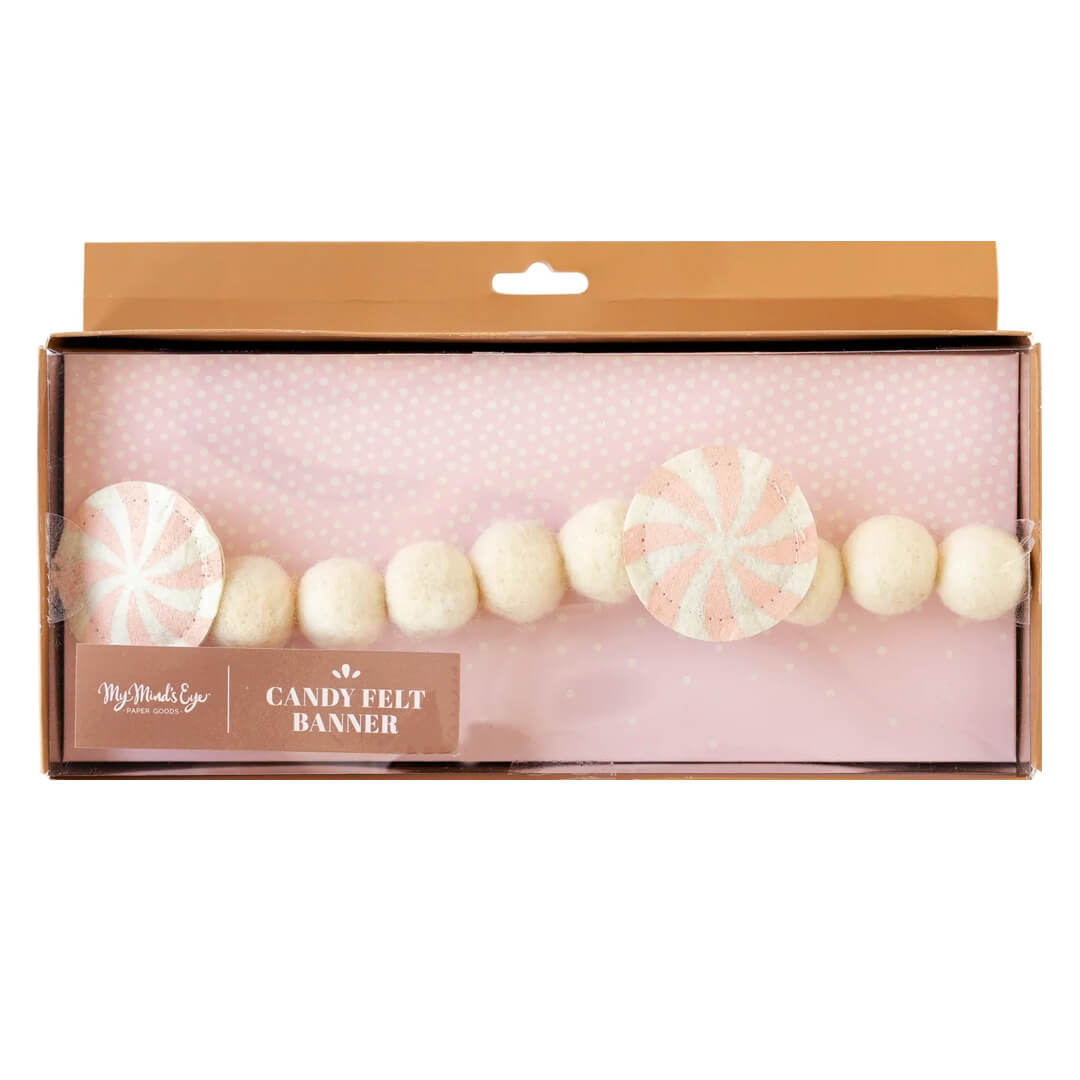 Gingerbread Candy Felt Banner - bubblegum market