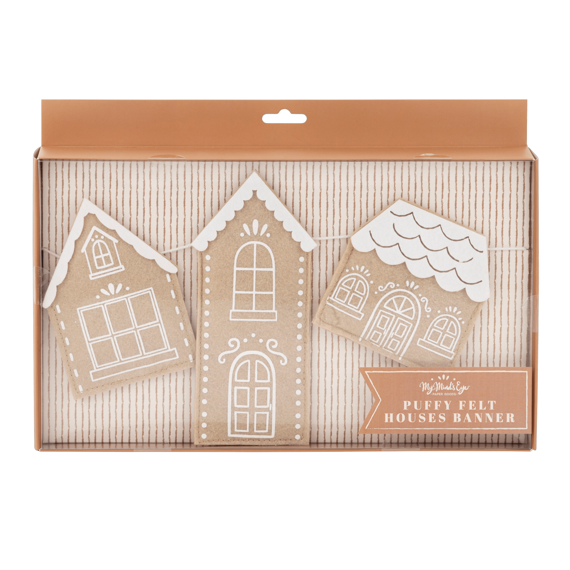 Gingerbread Felt Houses Banner - bubblegum market