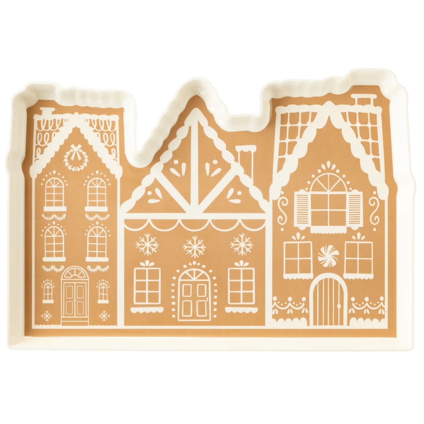 Gingerbread House Shaped Melamine Tray - bubblegum market
