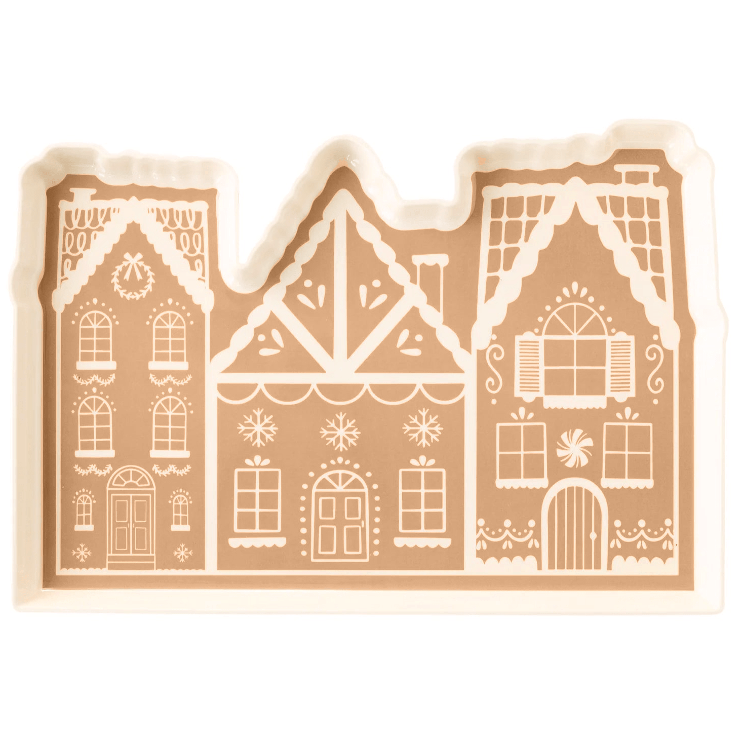 Gingerbread House Shaped Melamine Tray - bubblegum market