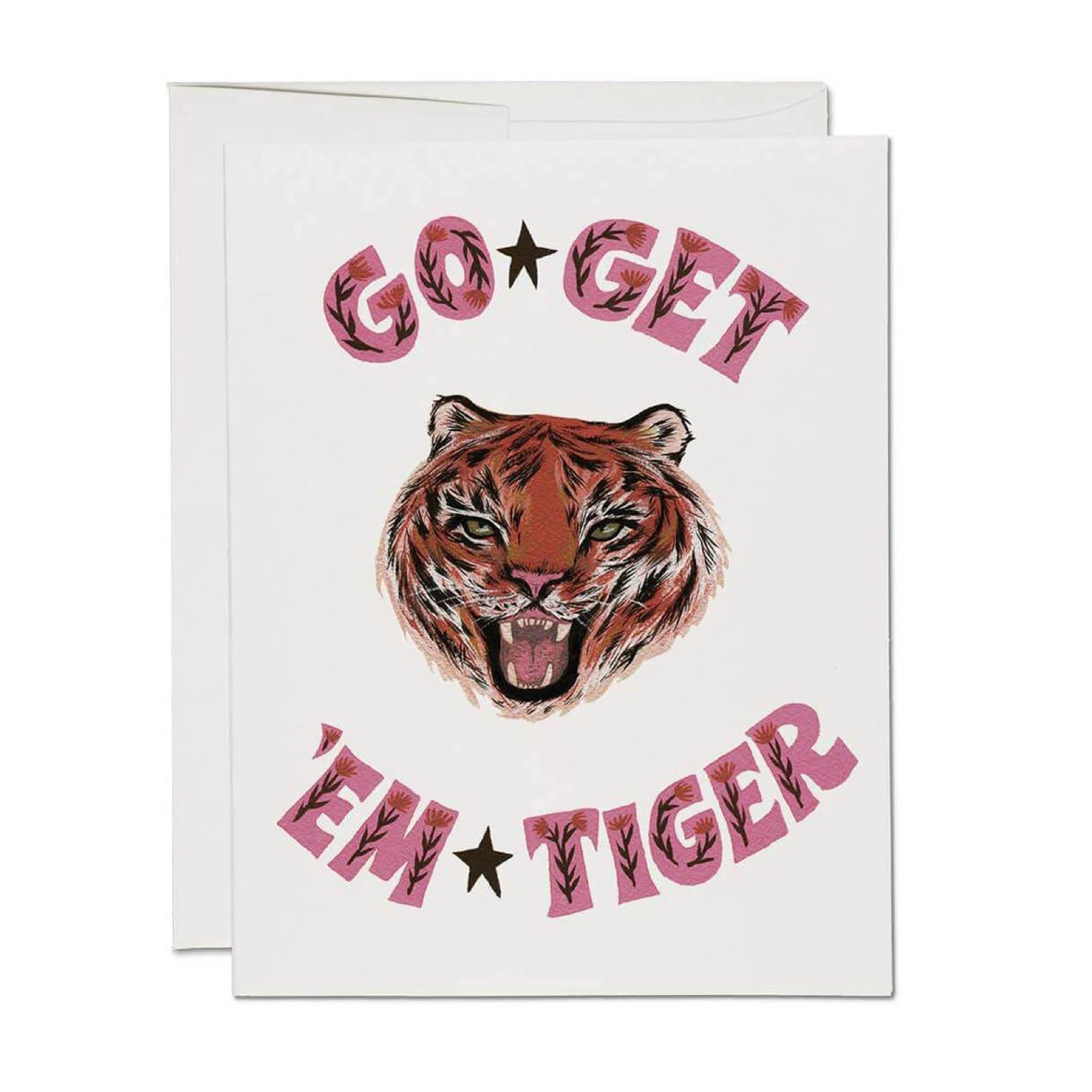 Go Get 'Em Tiger Greeting Card - bubblegum market
