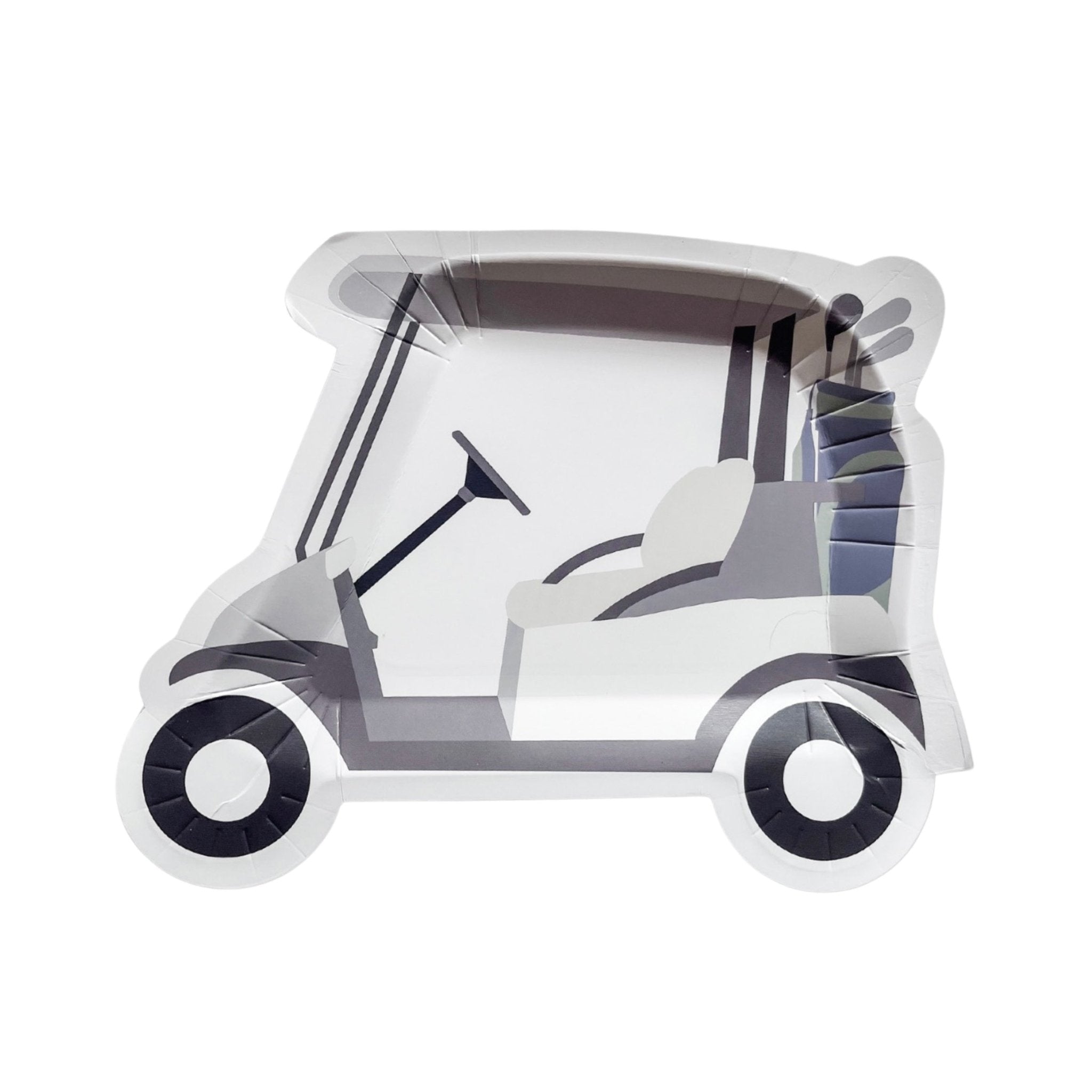 Golf Cart Paper Party Plates 8.5" - bubblegum market
