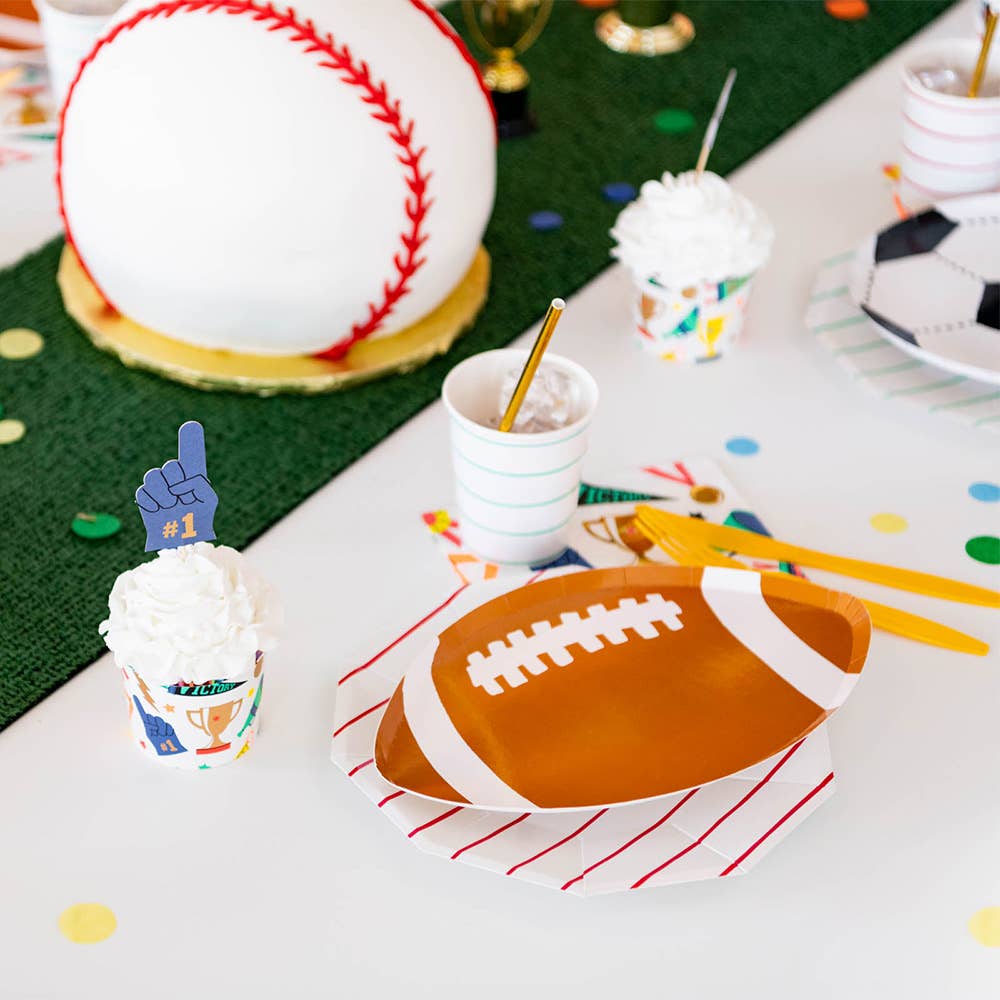 Good Sport Small Football Plates 10.75" - bubblegum market