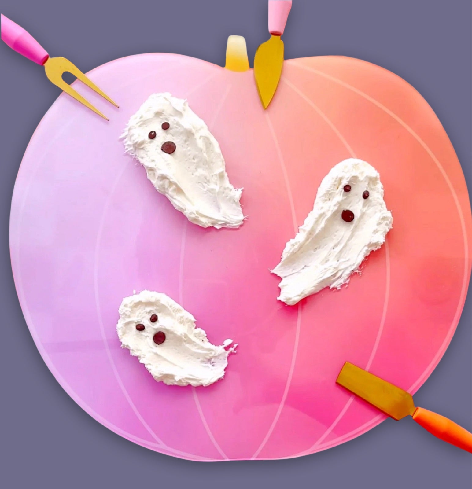 Gradient Pink Pumpkin Serving Tray - bubblegum market
