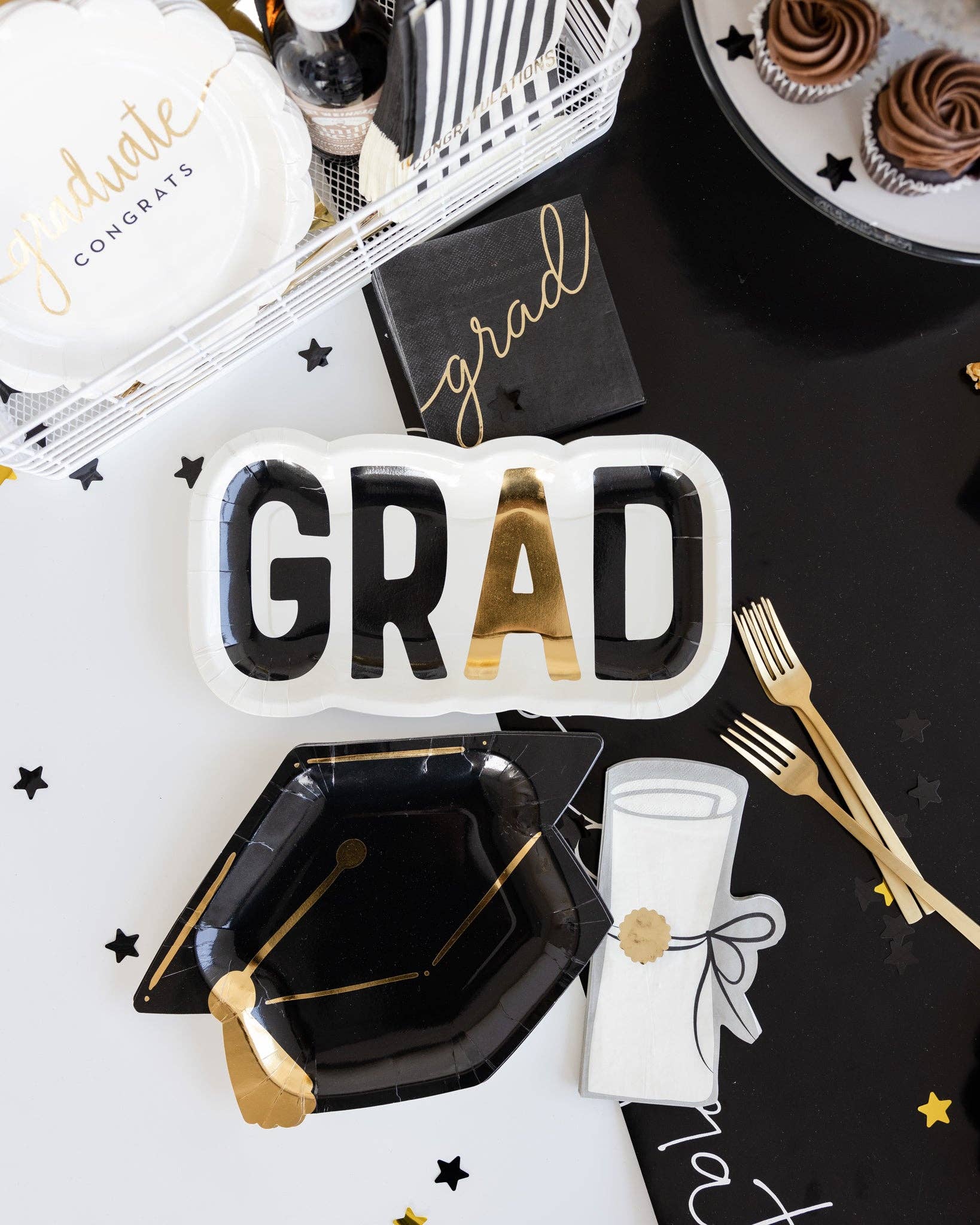Graduation GRAD Shaped Paper Plates 12" - bubblegum market