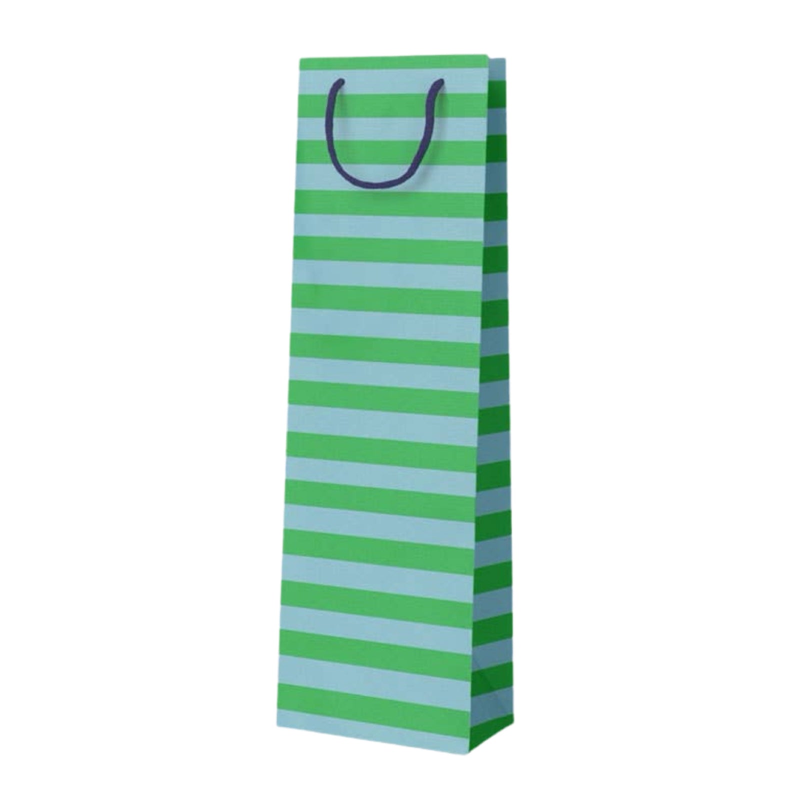 Green & Blue Stripe Bottle Gift Bag - bubblegum market