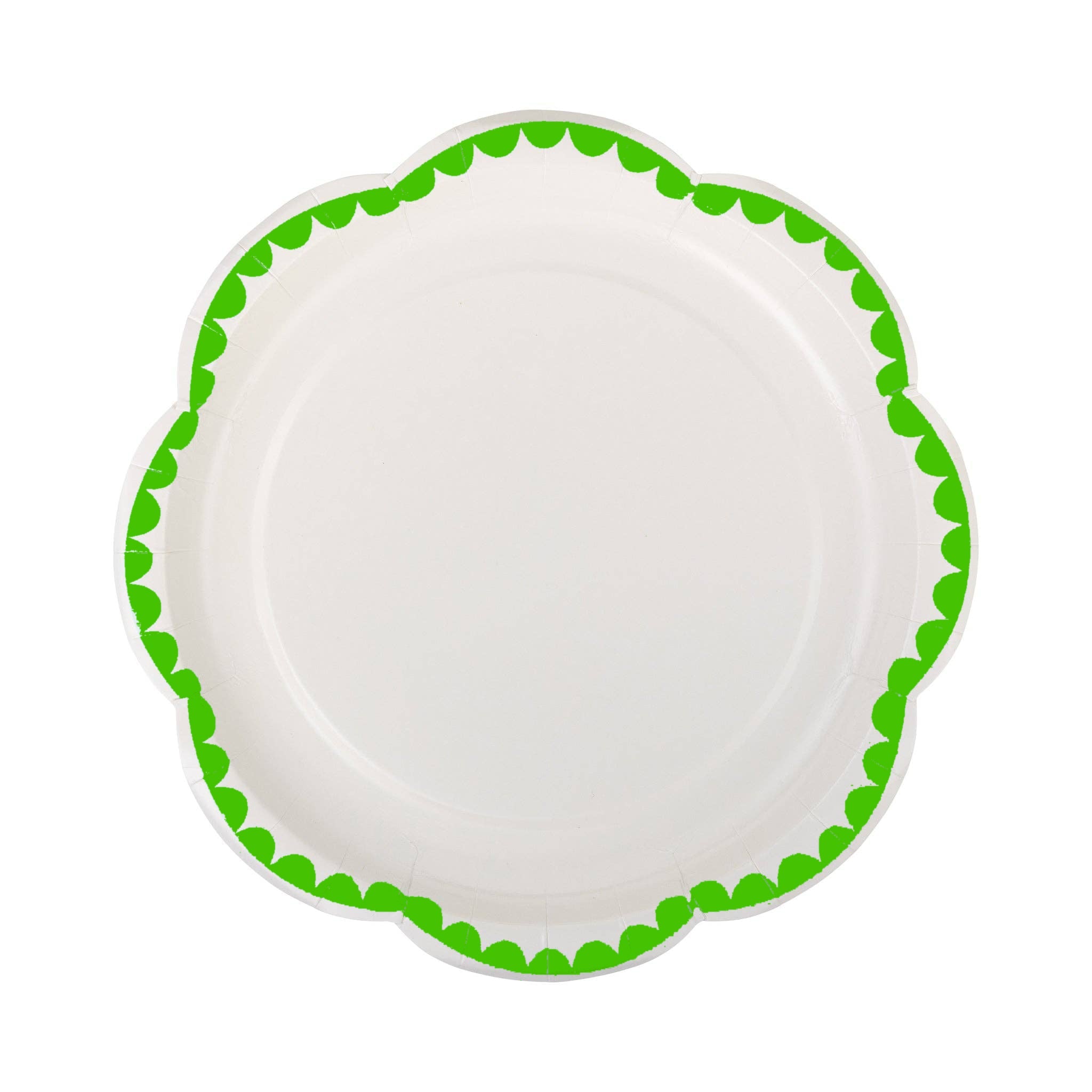 Green Decorative Edge Dessert Plates 8" - bubblegum market