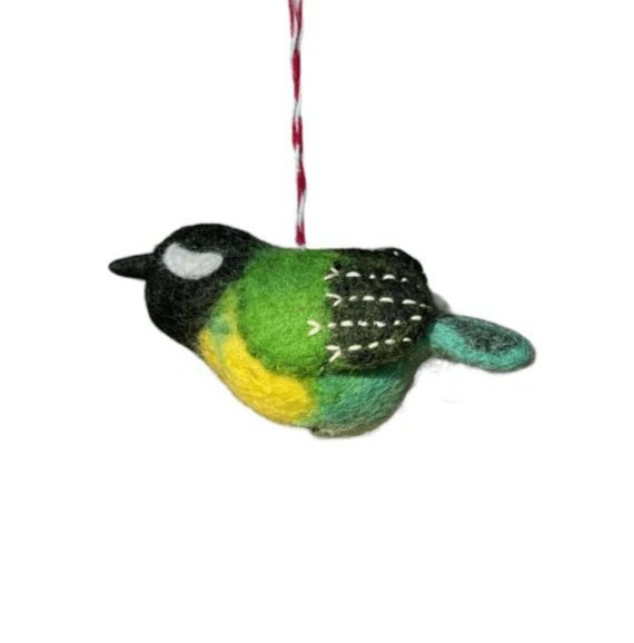 Green Felt Bird Ornament - bubblegum market