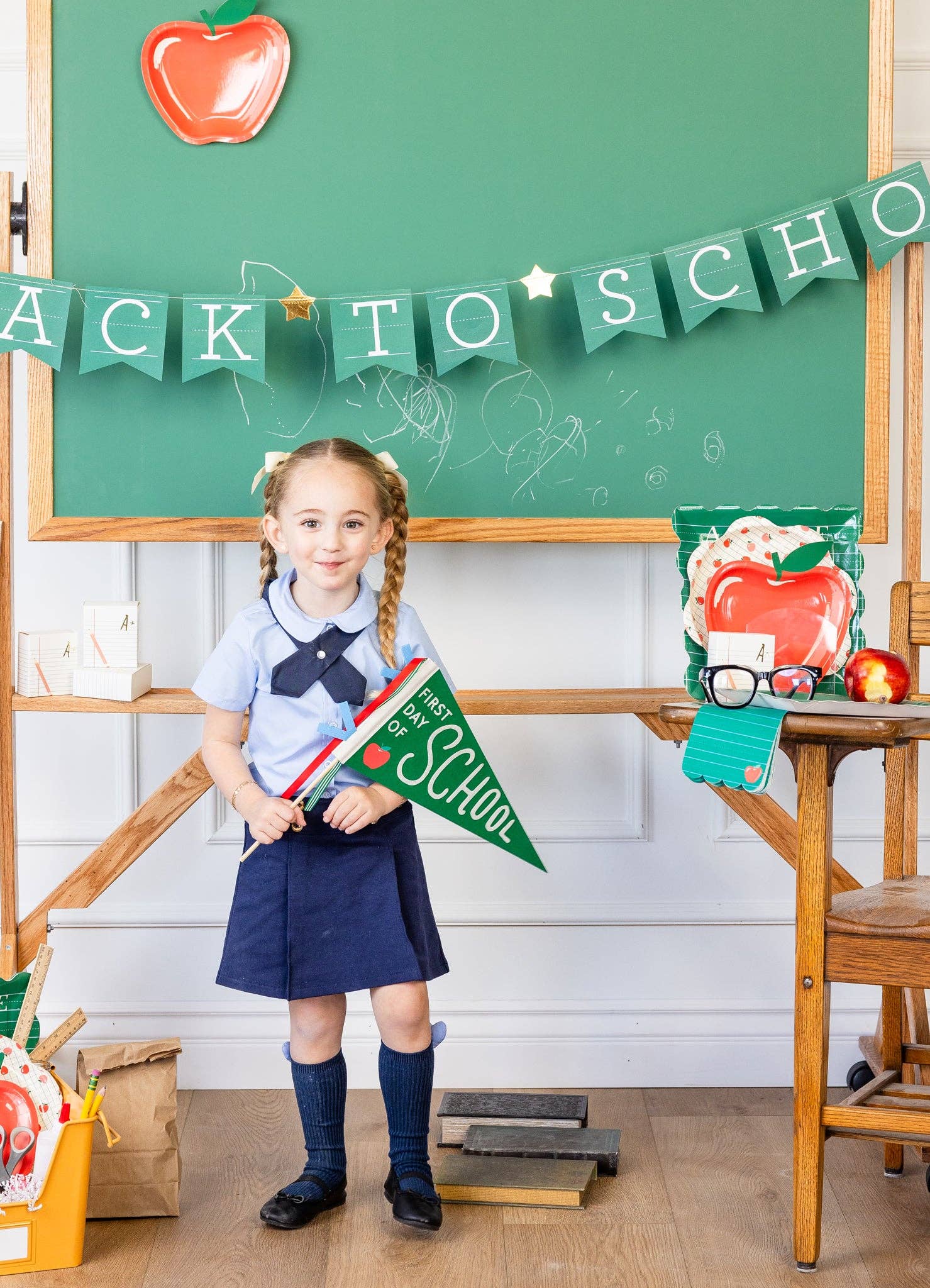 Green Ruled Chalkboard Napkins - bubblegum market
