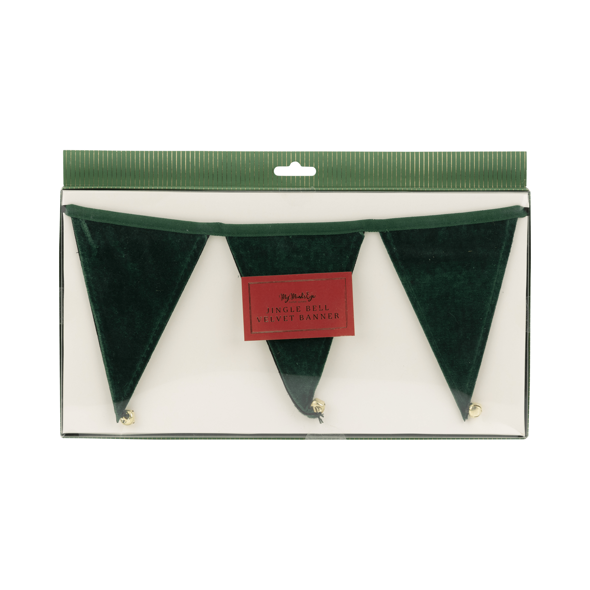 Green Velvet Holiday Pennant Banner - bubblegum market