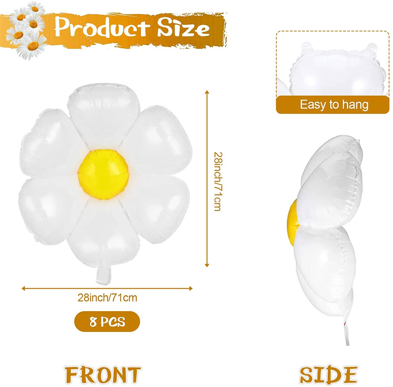 Groovy Daisy Flower Balloon 28" - bubblegum market