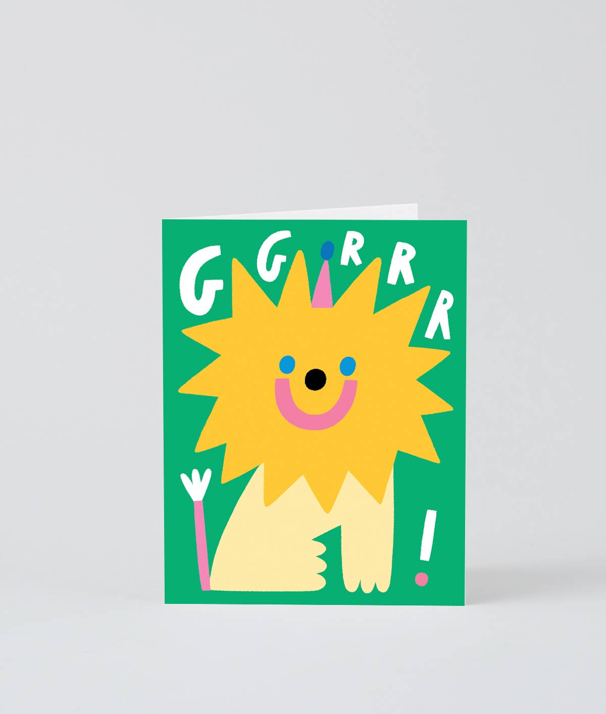 'GRRR Lion' Kids Greetings Card - bubblegum market
