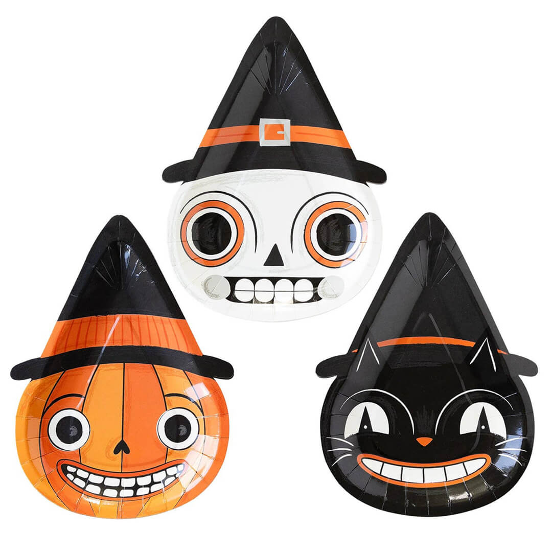 Halloween Characters Paper Plates 10" - bubblegum market