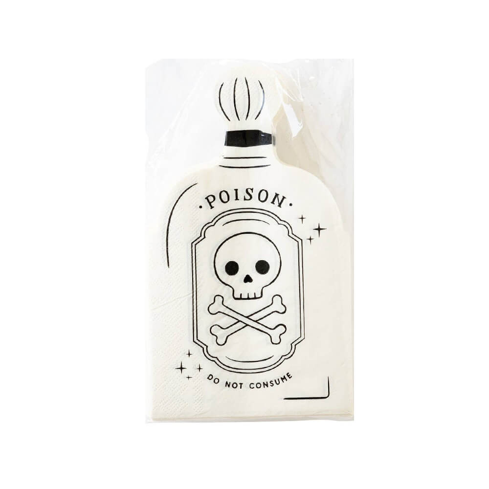 Halloween Poison Bottle Shaped Paper Dinner Napkins - bubblegum market