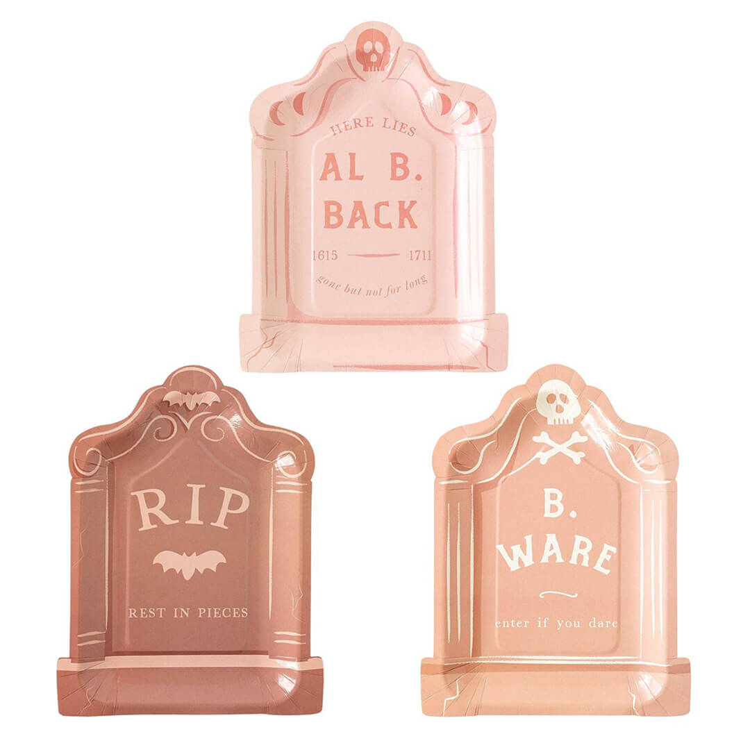 Halloween Tombstone Paper Party Plates 10" - bubblegum market