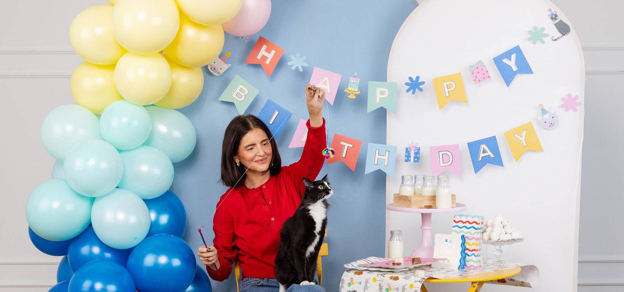 Happy Birthday Cat Banner - bubblegum market