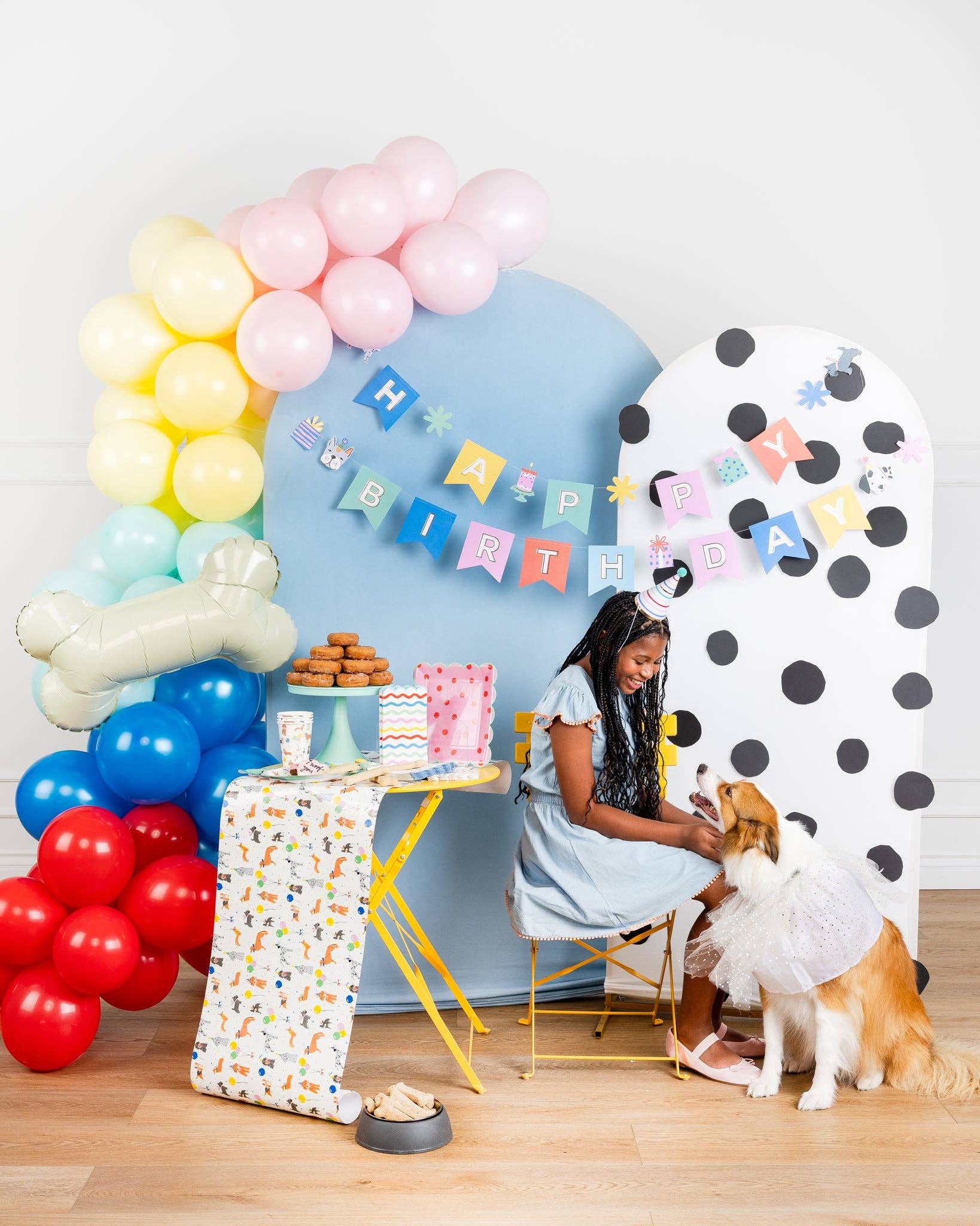 Happy Birthday Dog Banner - bubblegum market