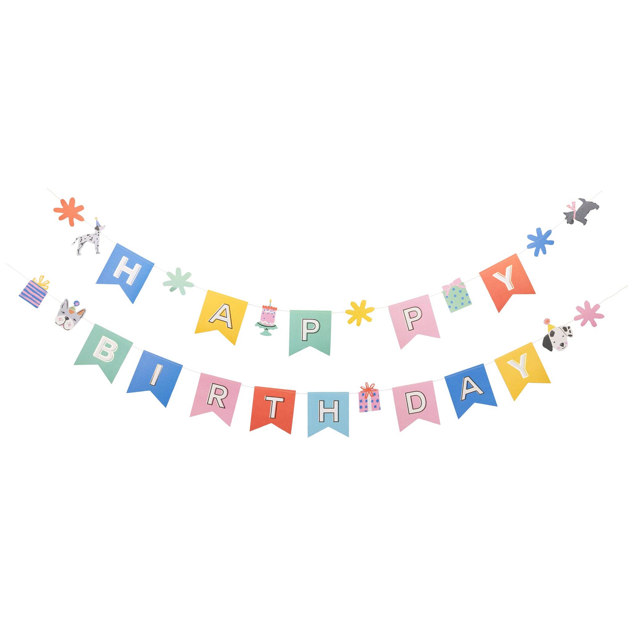 Happy Birthday Dog Banner - bubblegum market