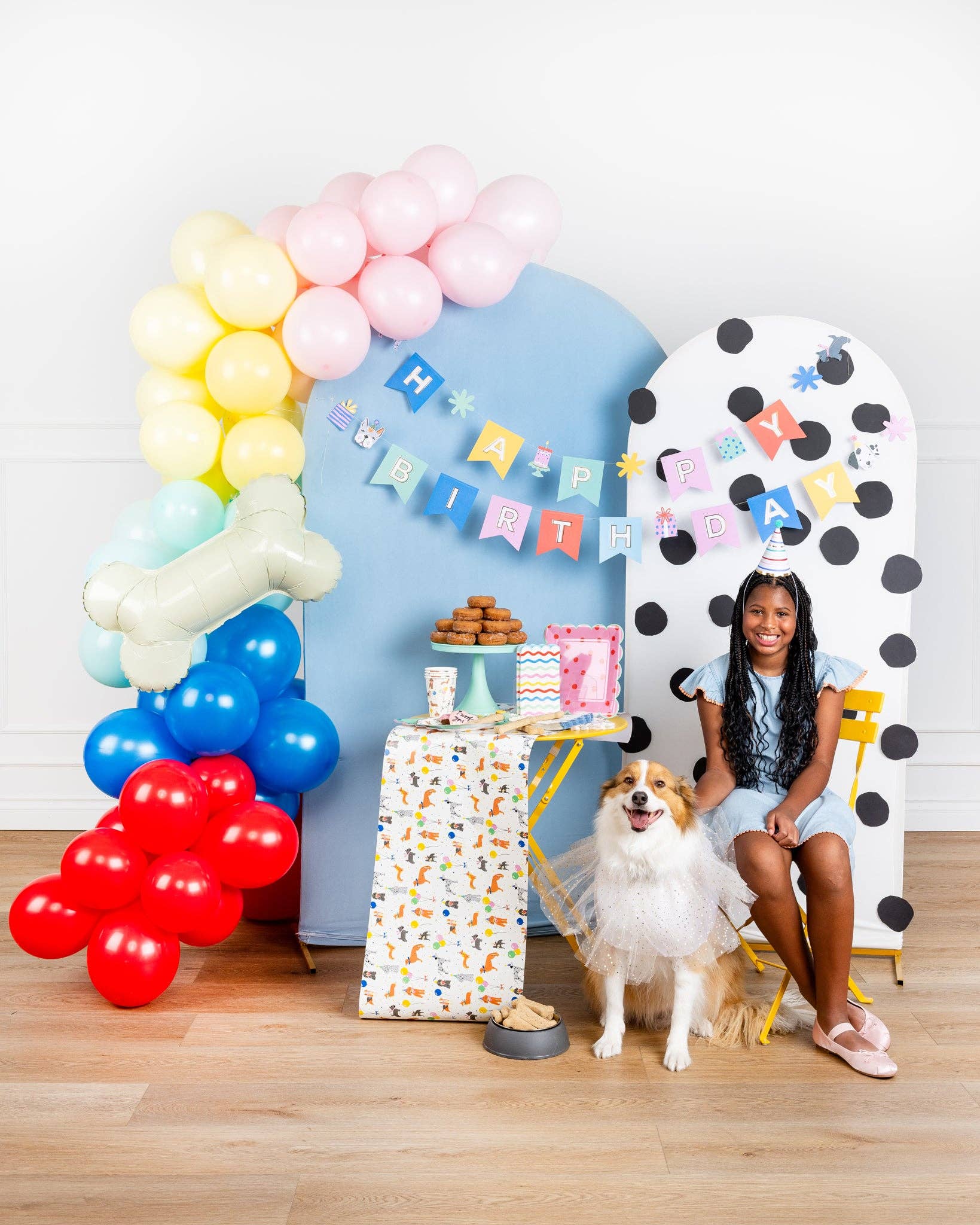 Happy Birthday Dog Banner - bubblegum market