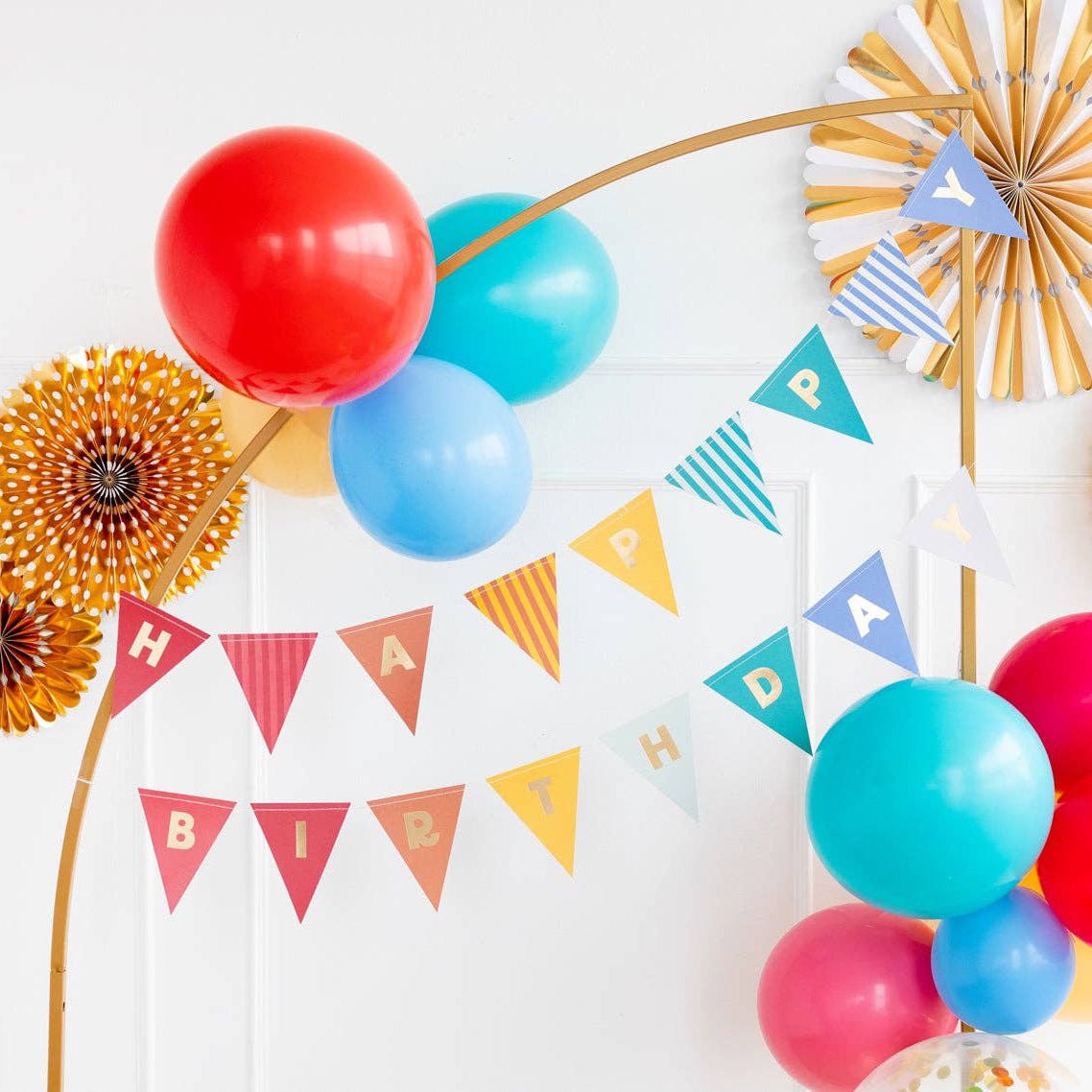 Happy Birthday Pennant Banner Set - bubblegum market