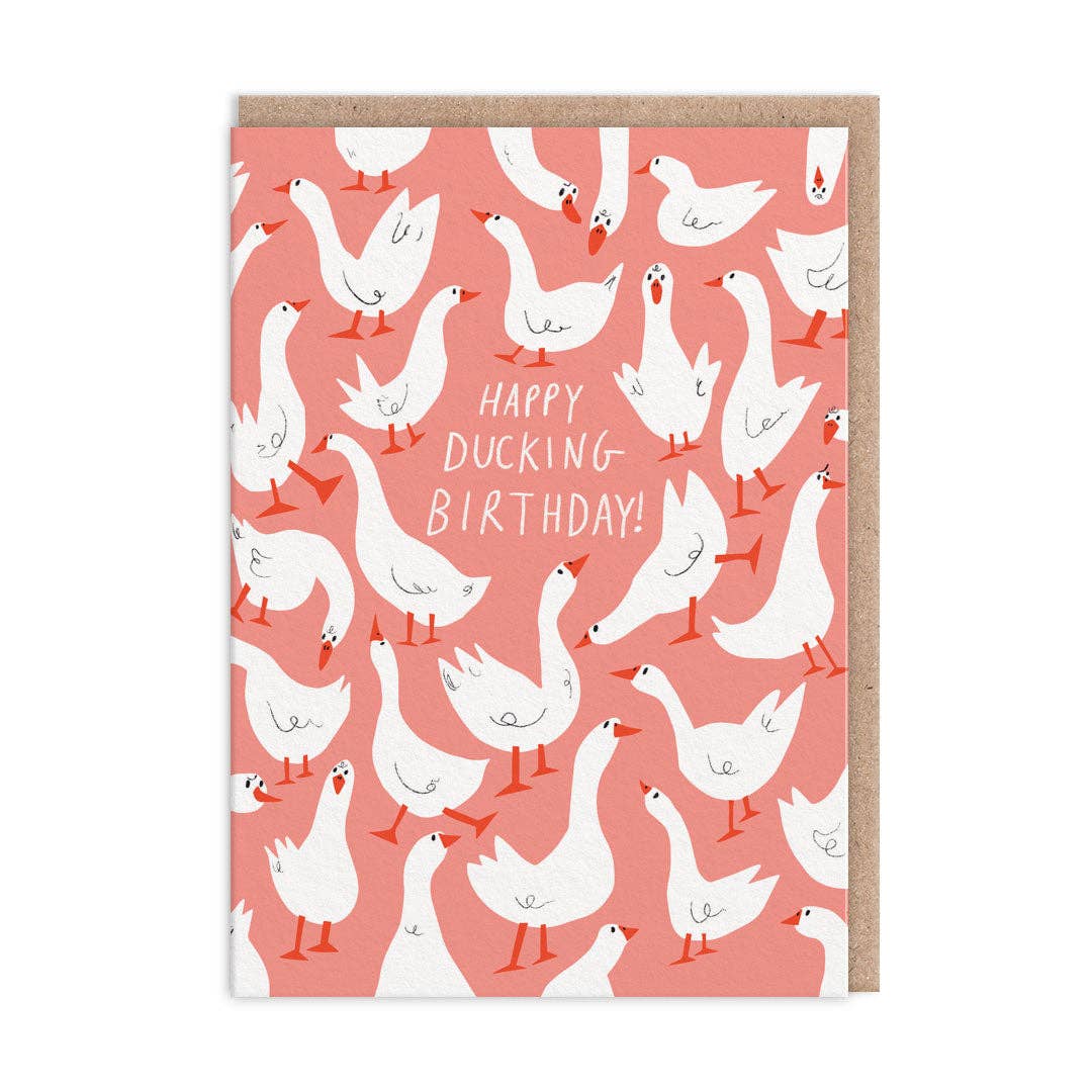 Happy Ducking Birthday Card - bubblegum market