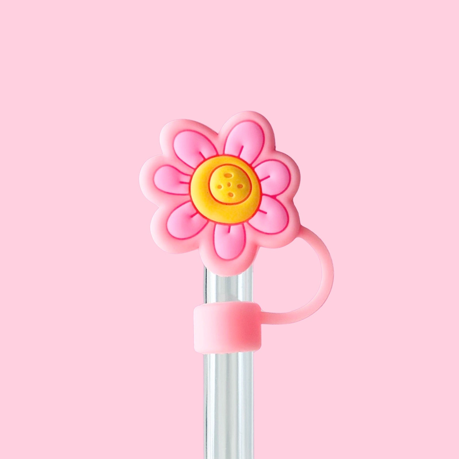 Happy Flower Straw Cover 8MM - bubblegum market
