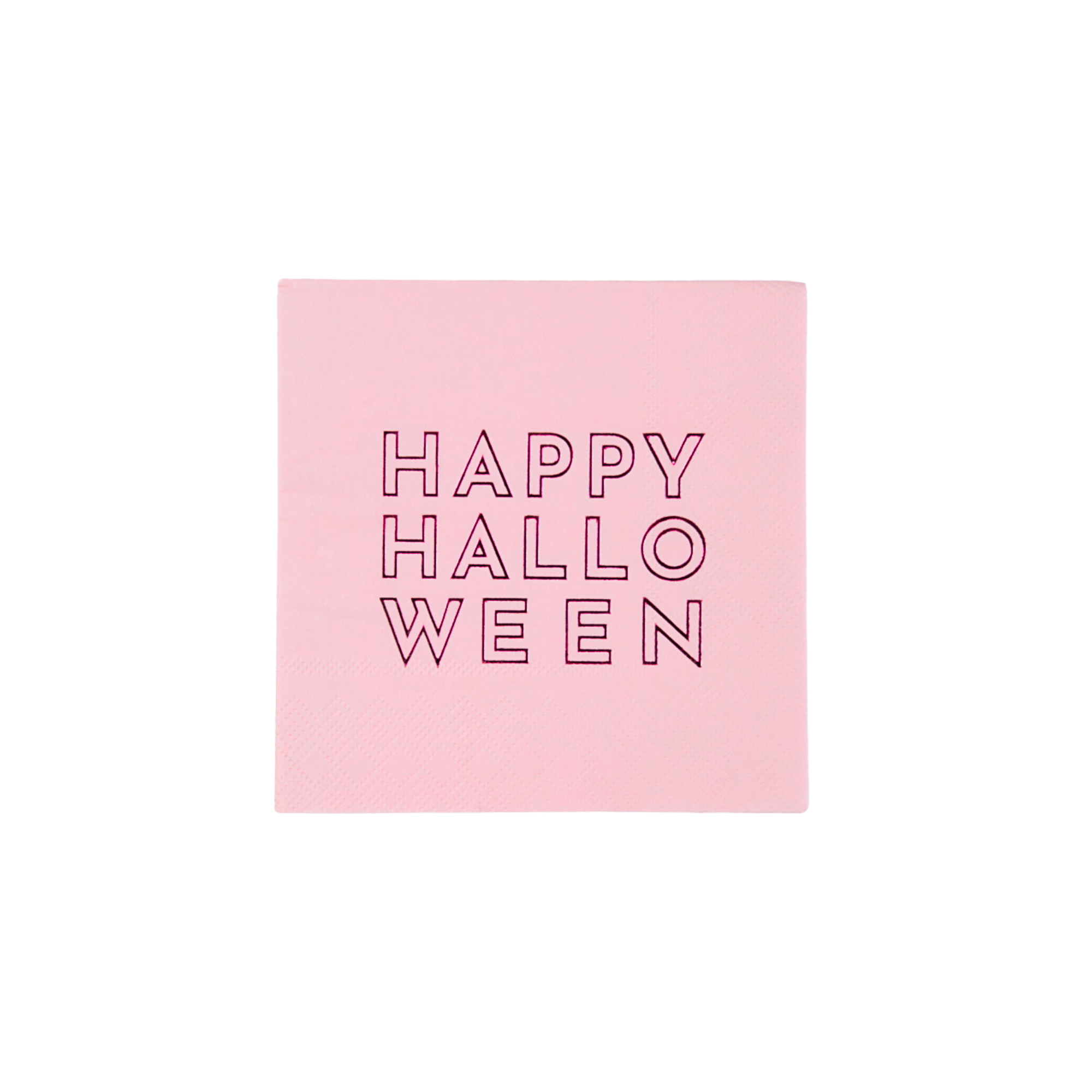 HAPPY HALLOWEEN Pink Cocktail Napkins - bubblegum market