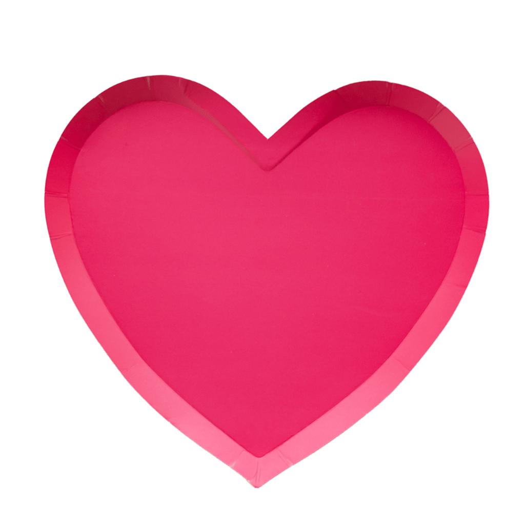 Haute Pink Heart Shaped Plates 8.25" - bubblegum market