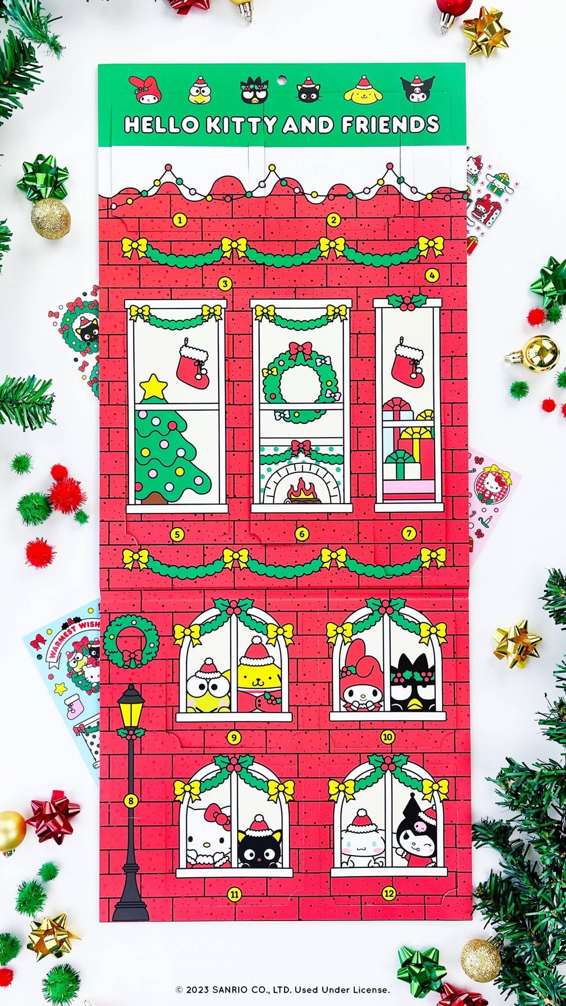Hello Kitty & Friends Christmas Sticker Countdown Advent Calendar - bubblegum market