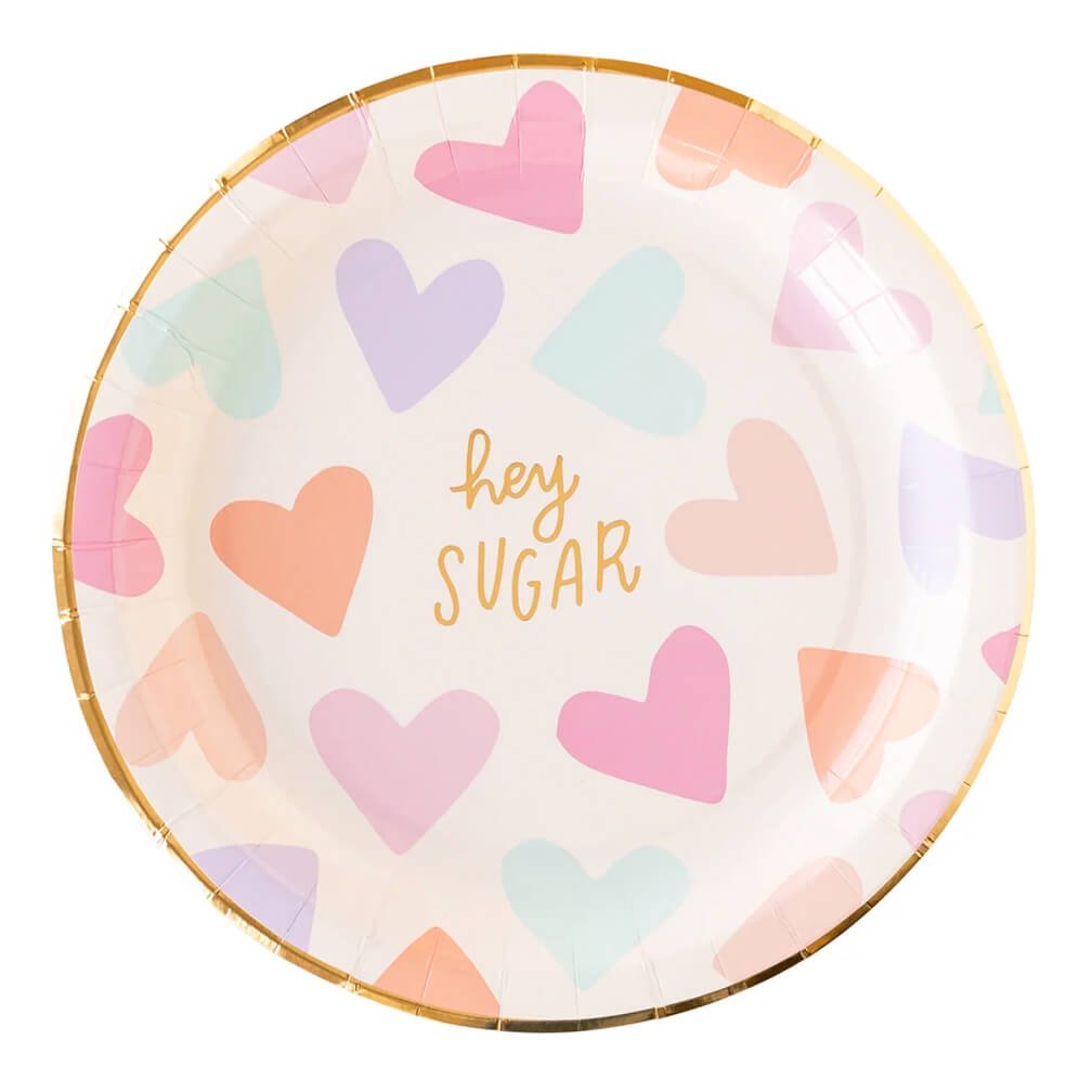Hey Sugar Paper Plates 9" - bubblegum market