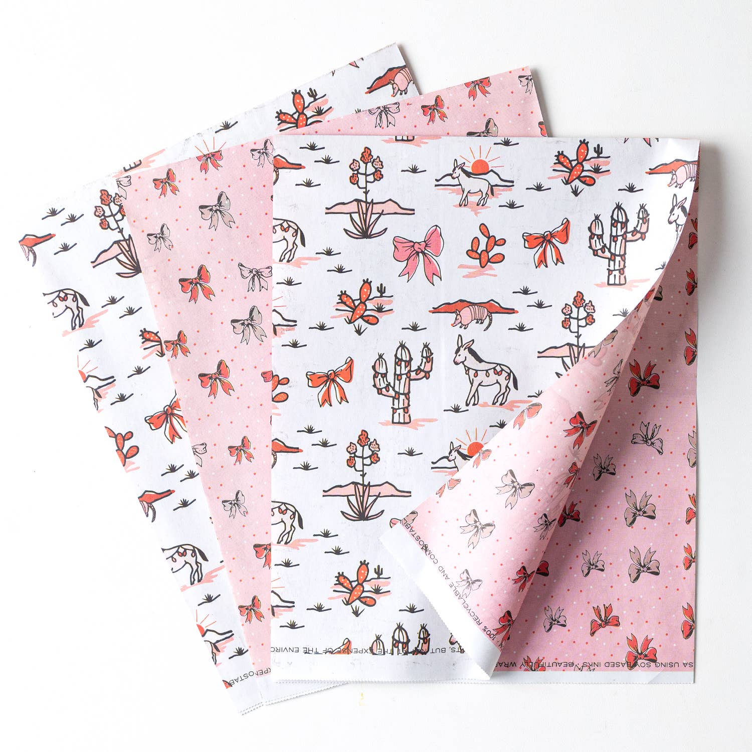 Holiday Desert Eco Wrapping Paper Sheets (Pack of 3) - bubblegum market