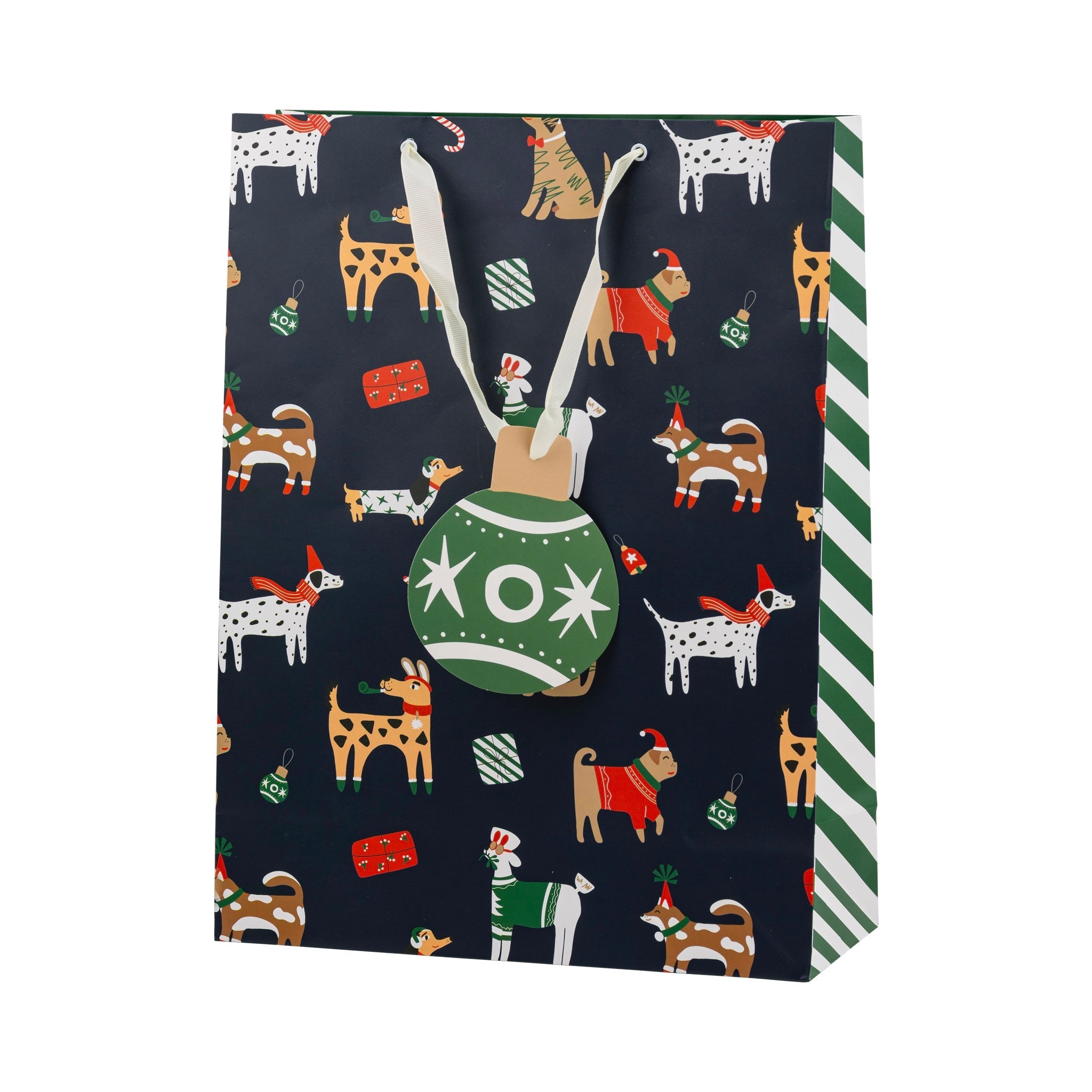 Holiday Dogs Large Gift Bag - bubblegum market