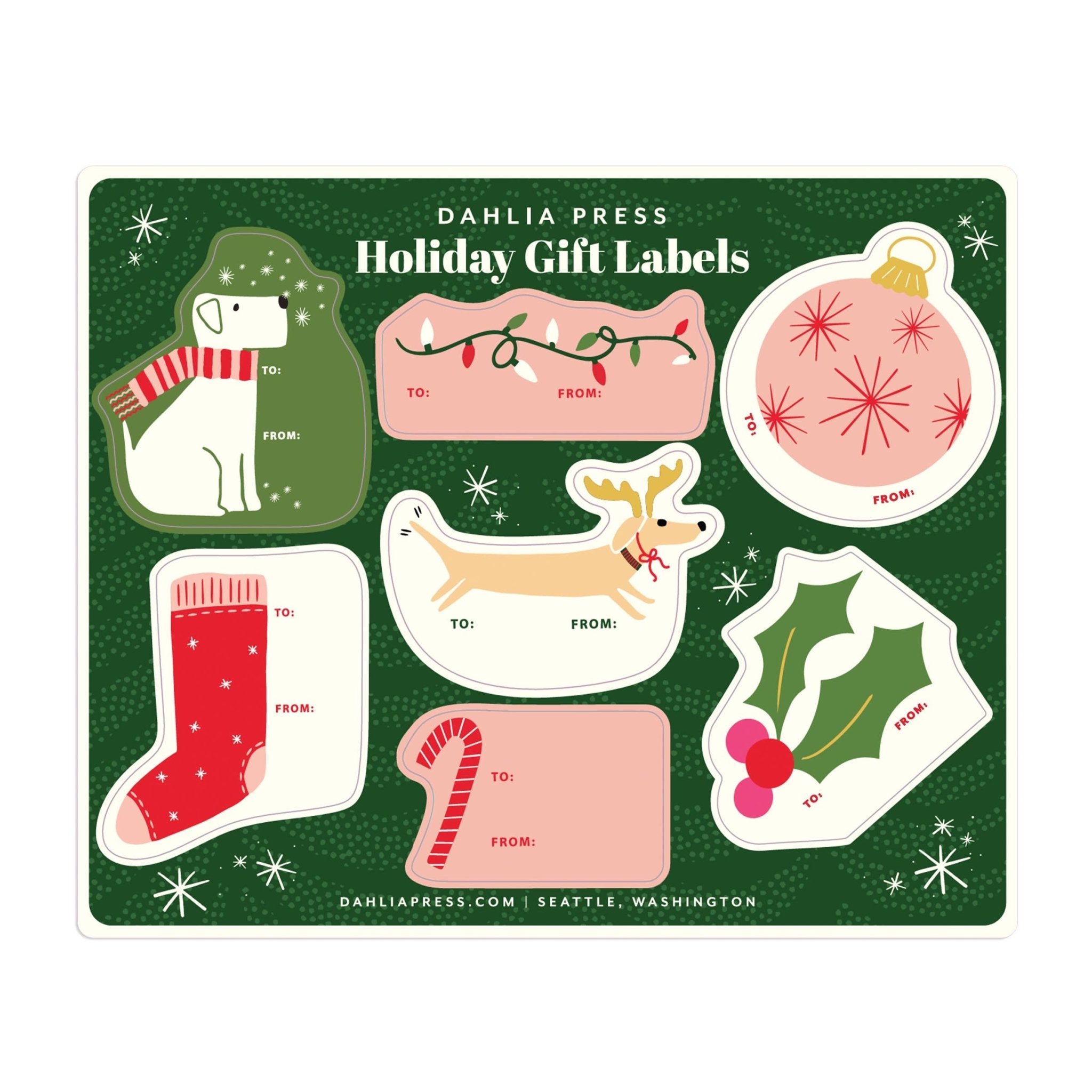 Holiday Icons Vinyl Gift Tag Labels (14ct) - bubblegum market