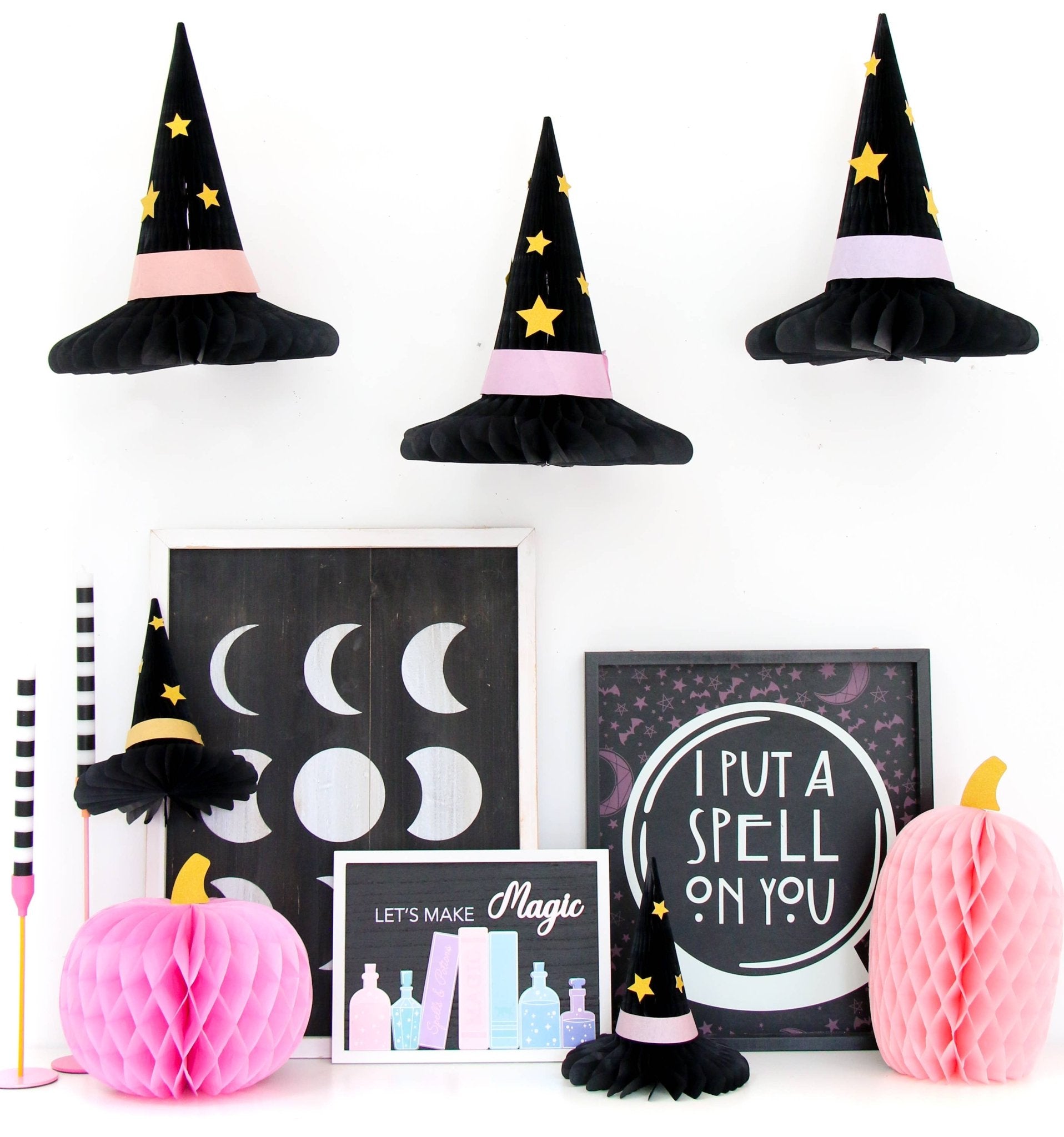 Honeycomb Halloween Witch Hats - bubblegum market