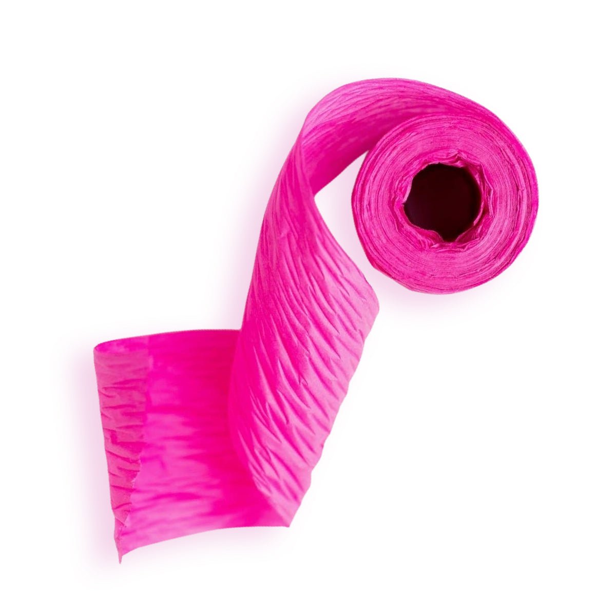 Hot Pink Crepe Paper Eco Ribbon (25 yds) - bubblegum market