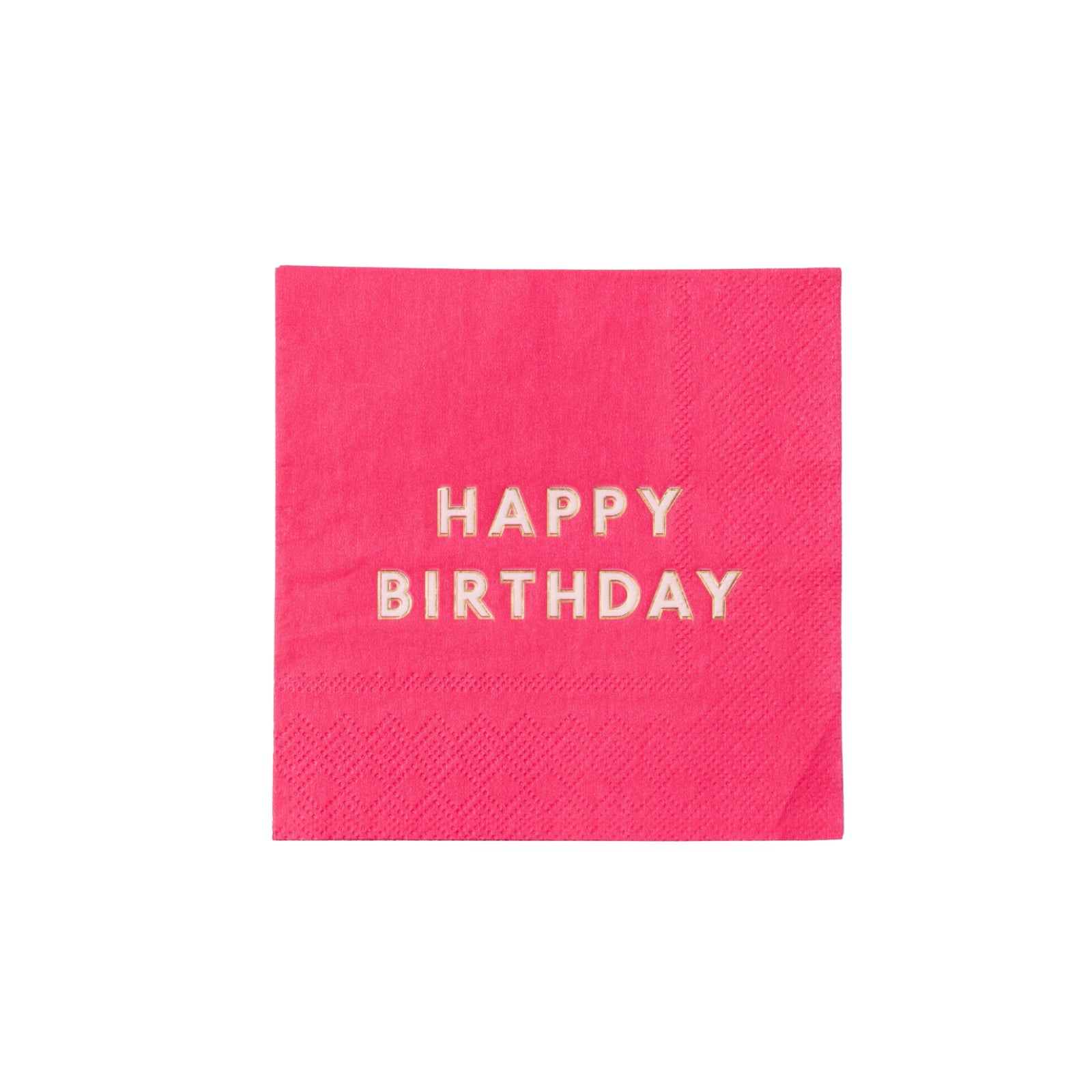 Hot Pink HAPPY BIRTHDAY Cocktail Napkins - bubblegum market