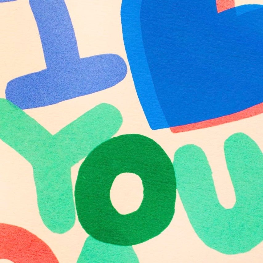 I HEART YOU DAD GREETING CARD - bubblegum market