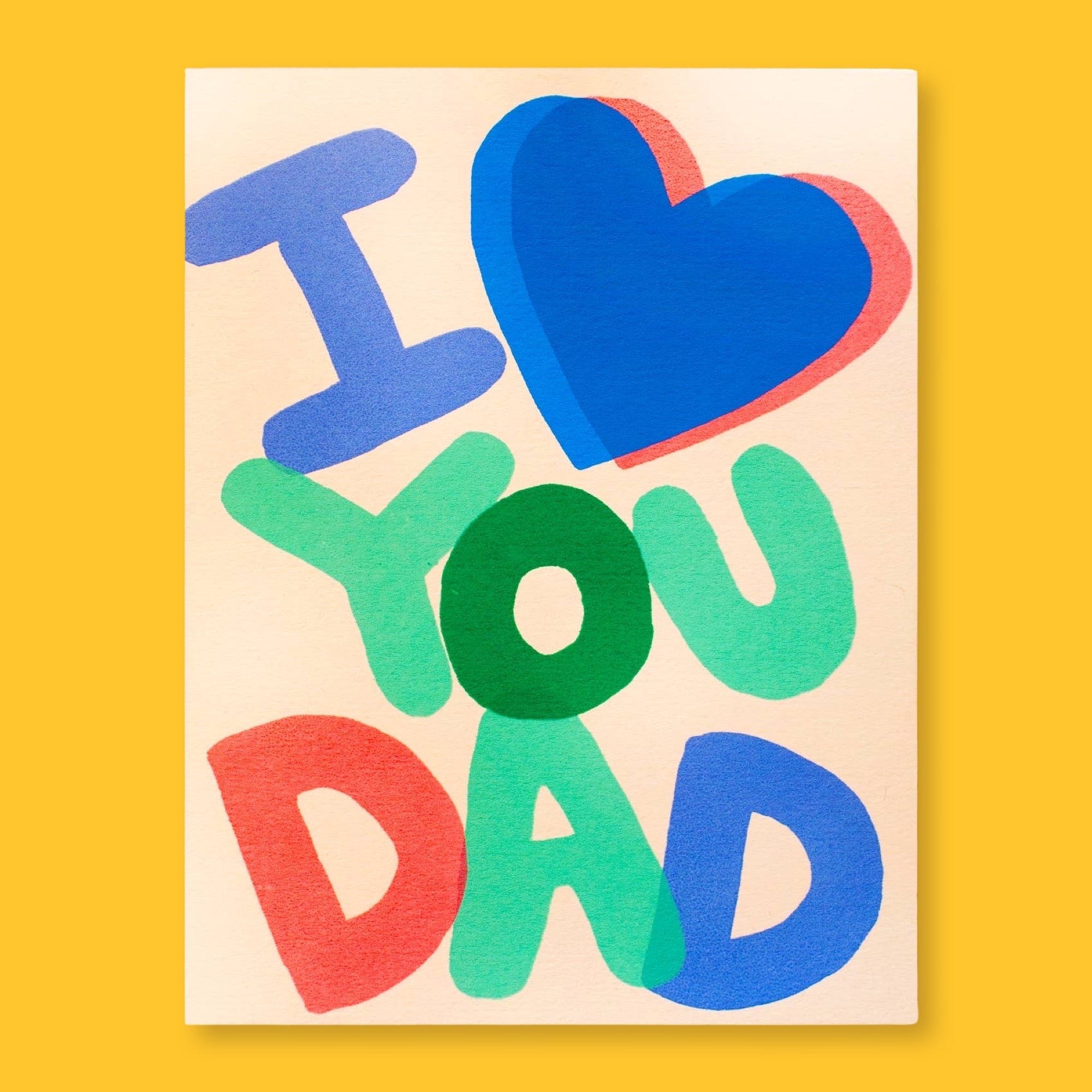 I HEART YOU DAD GREETING CARD - bubblegum market