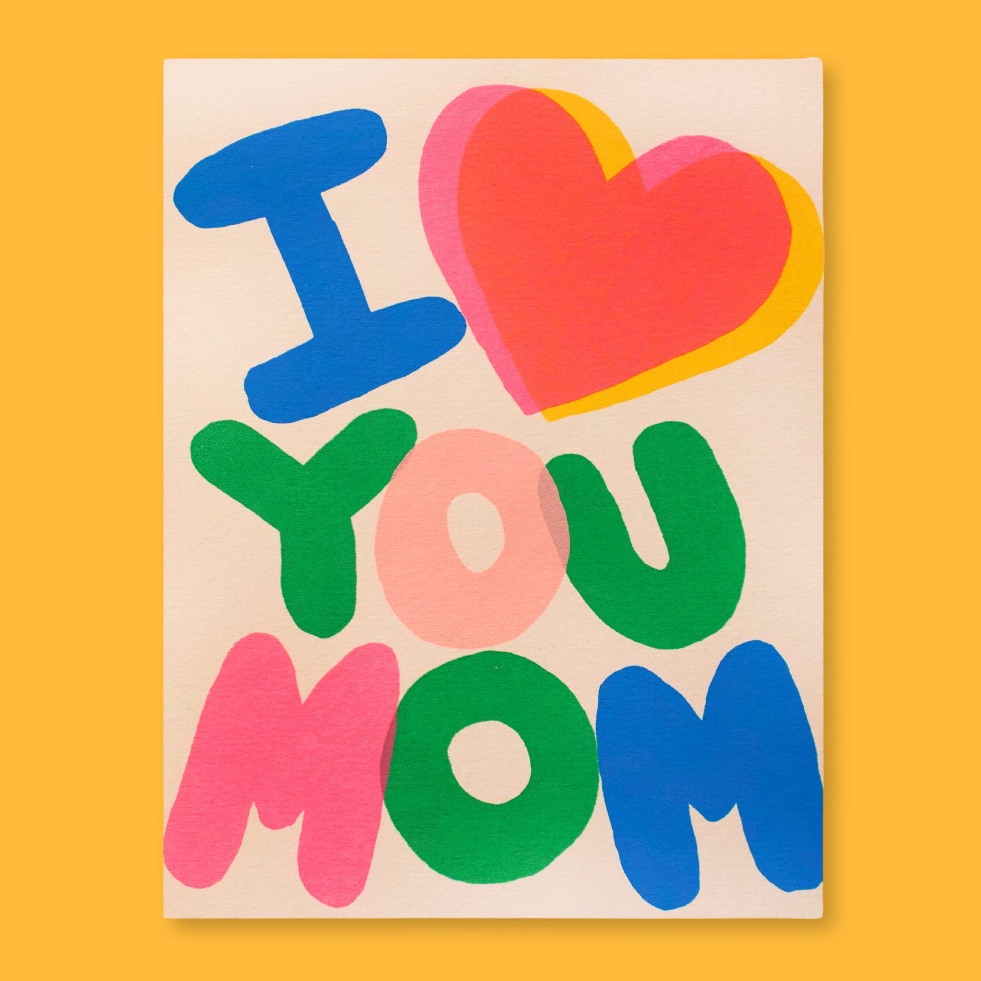 I HEART YOU MOM GREETING CARD - bubblegum market