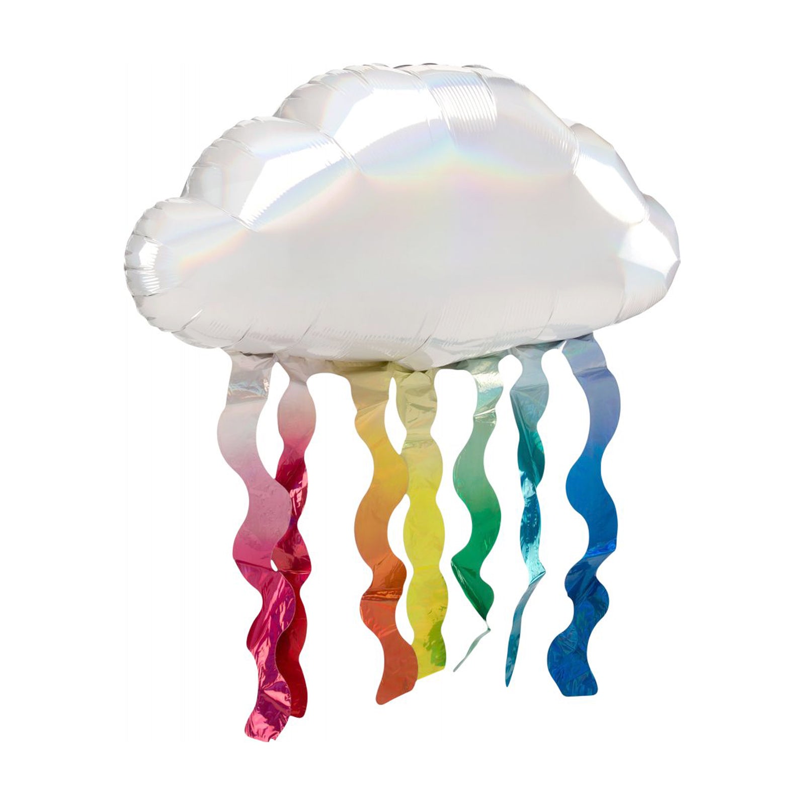Iridescent Cloud w/ Rainbow Streamers Foil Balloon 30" - bubblegum market