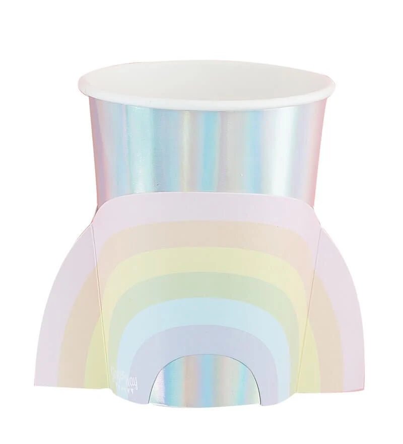 Iridescent Pastel Rainbow Cups - bubblegum market