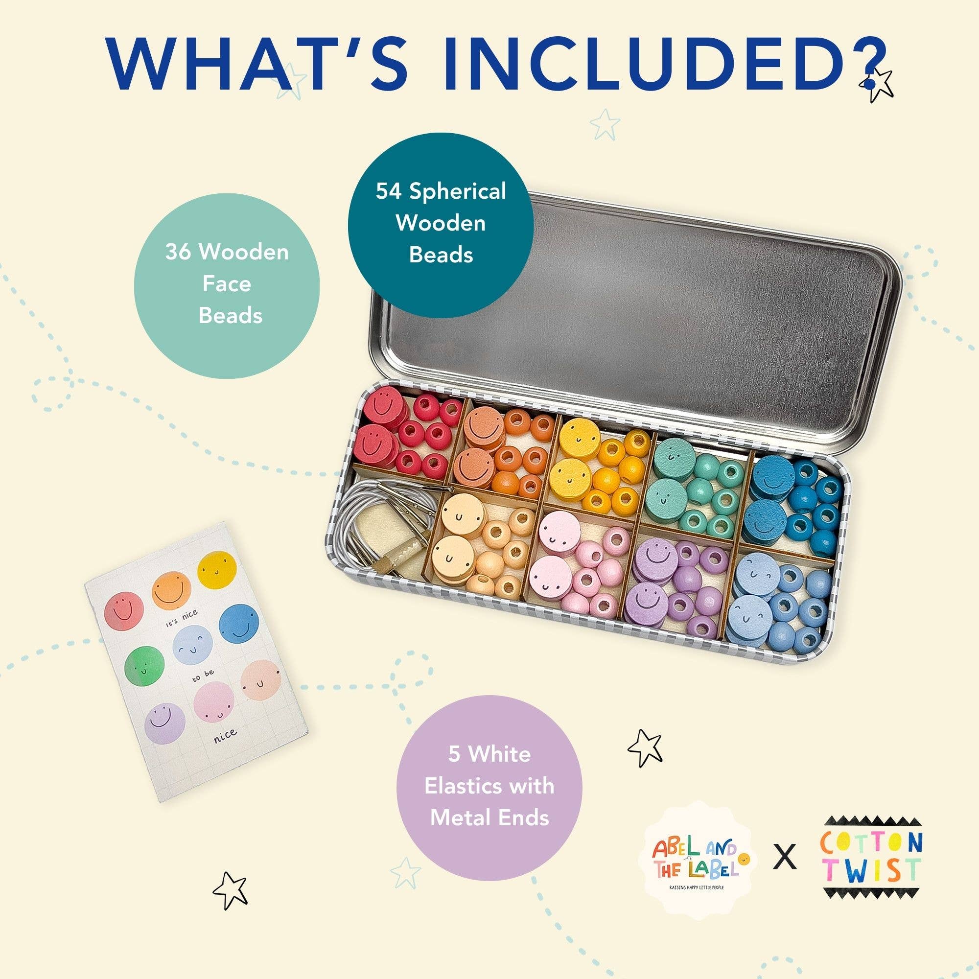 It's Nice To Be Nice Bracelet Beading Kit - bubblegum market