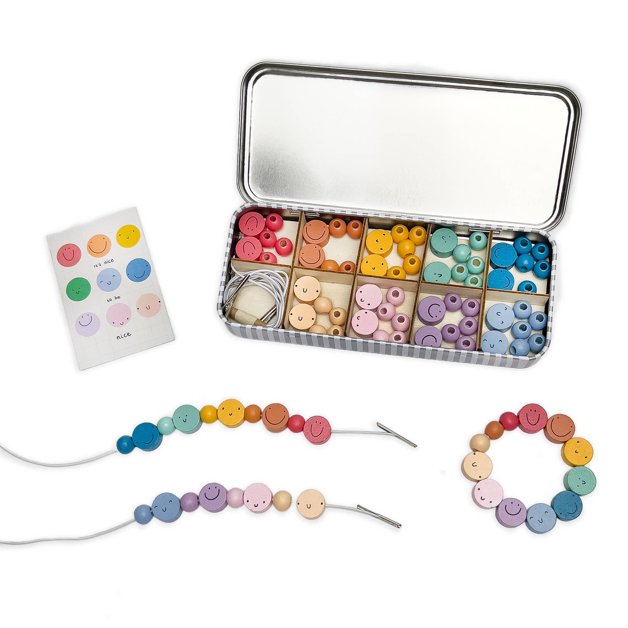 It's Nice To Be Nice Bracelet Beading Kit - bubblegum market