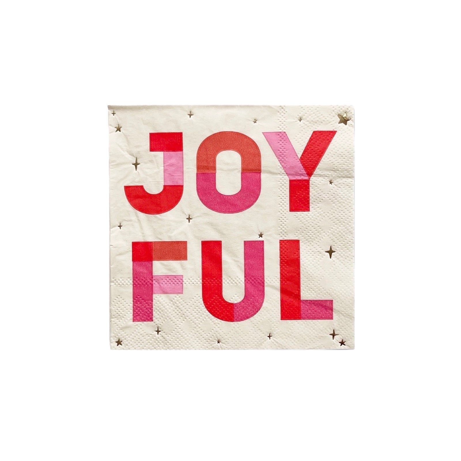 "Joyful" Cocktail Napkins - bubblegum market