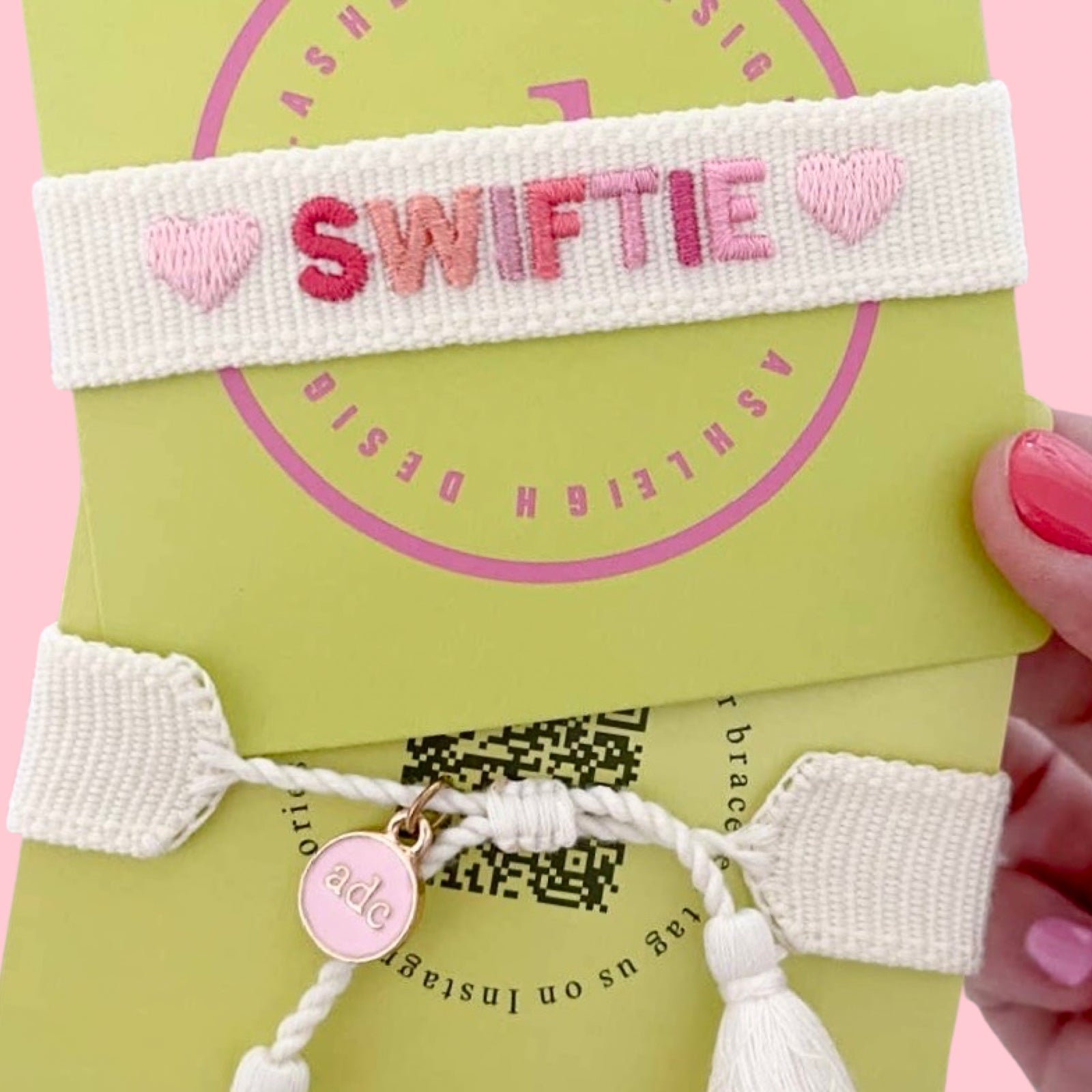 *kids* SWIFTIE Woven Bracelet - bubblegum market