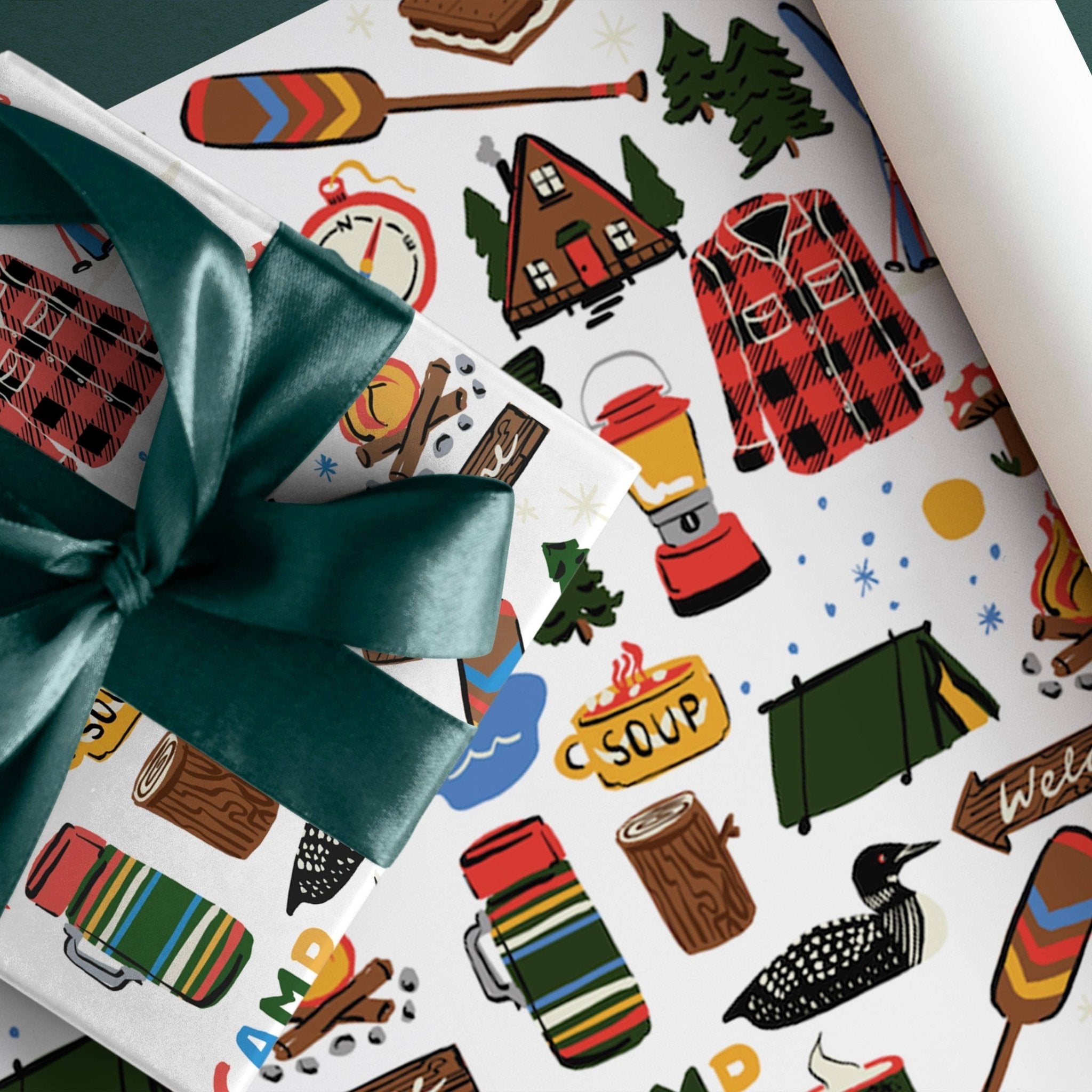 Lake Life Continuous Wrapping Paper Roll - bubblegum market