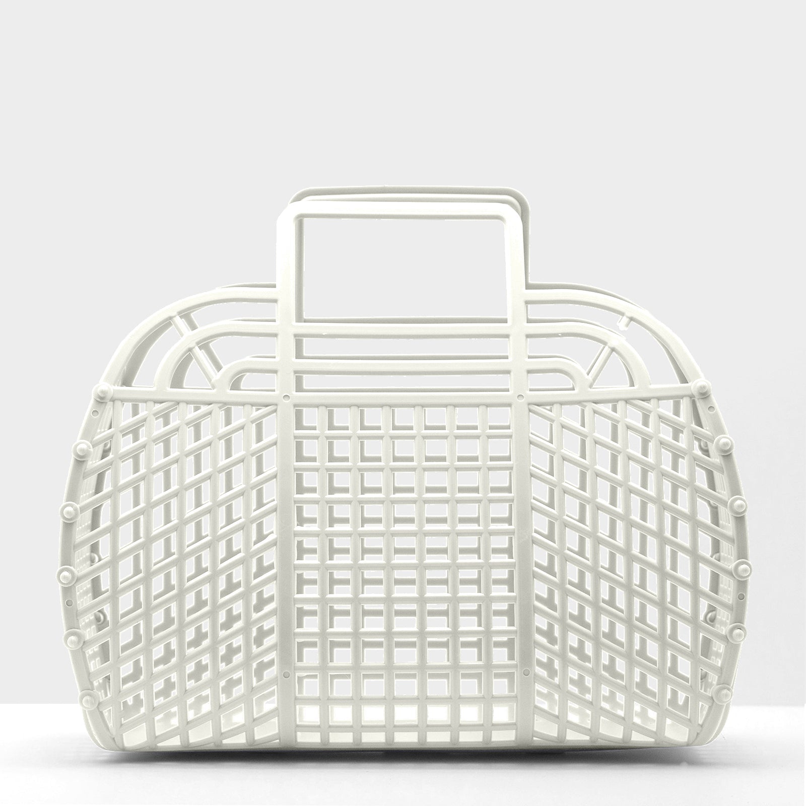 Large Pearl White Jelly Basket - bubblegum market